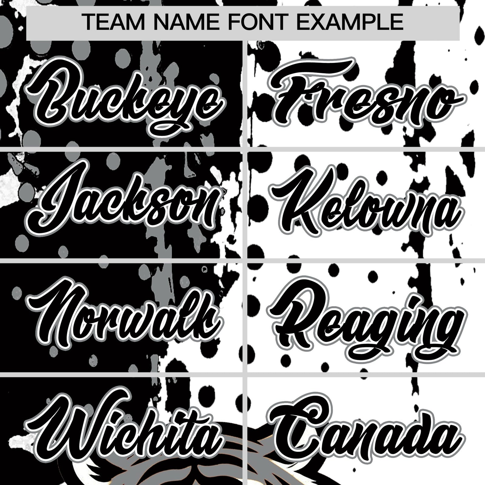 Custom White Black Gray Full-Snap Graffiti Pattern Tiger Graffiti Jersey Baseball Jersey| KXKSHOP