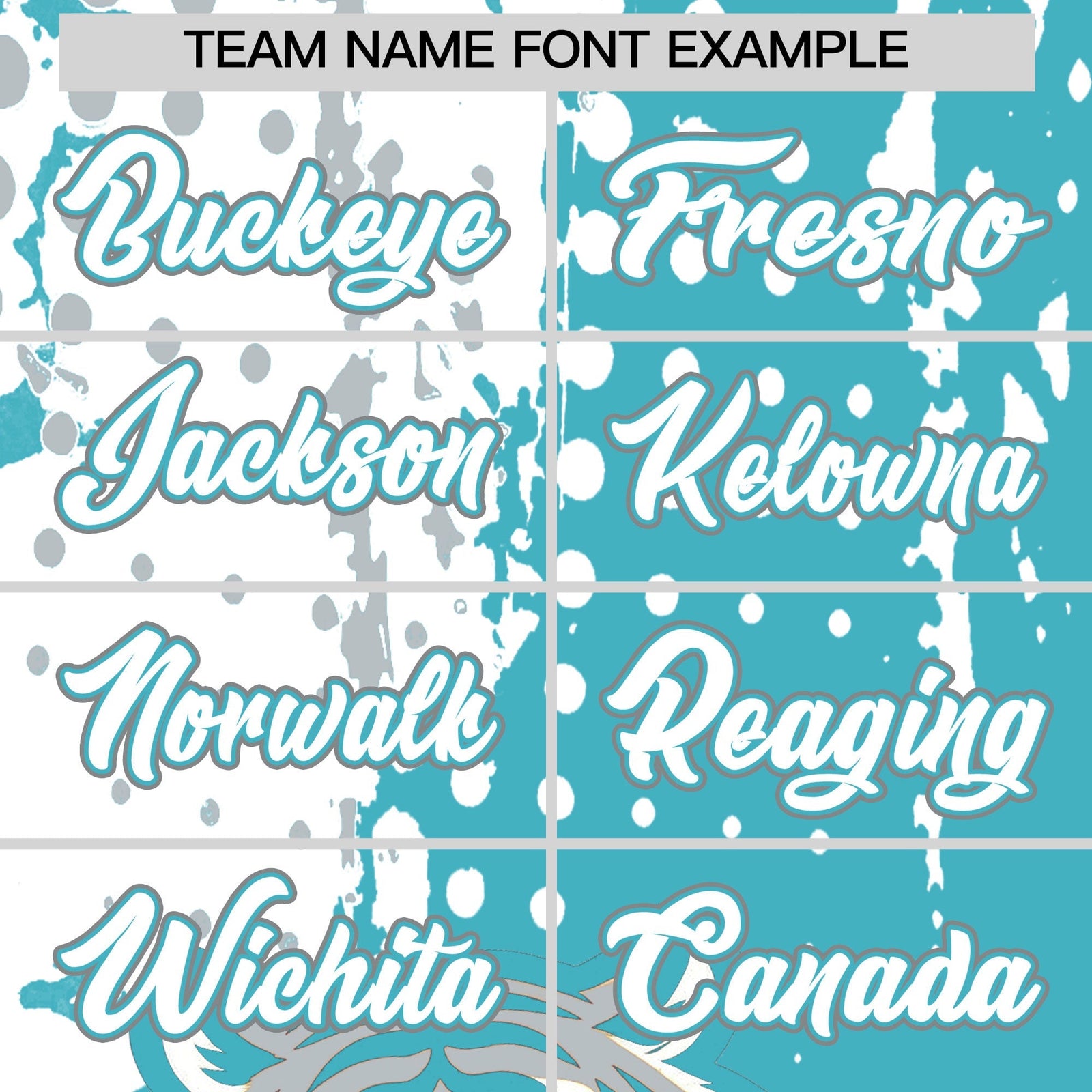 Custom Sky Blue Silver White Full-Snap Graffiti Pattern Tiger Graffiti Jersey Baseball Jersey| KXKSHOP