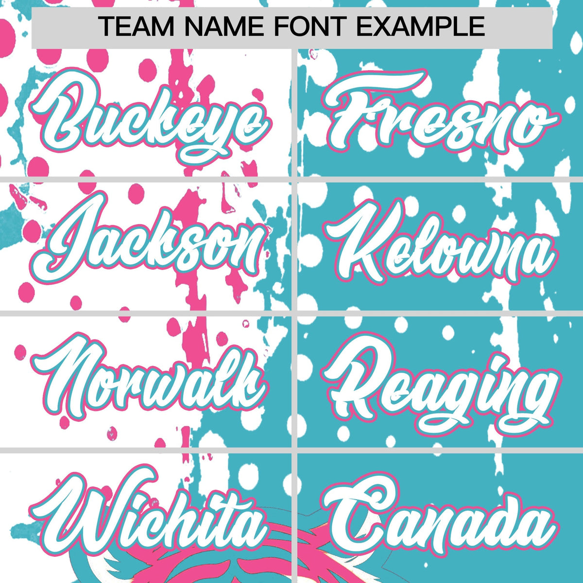 Custom Sky Blue White Pink Full-Snap Graffiti Pattern Tiger Graffiti Jersey Baseball Jersey| KXKSHOP