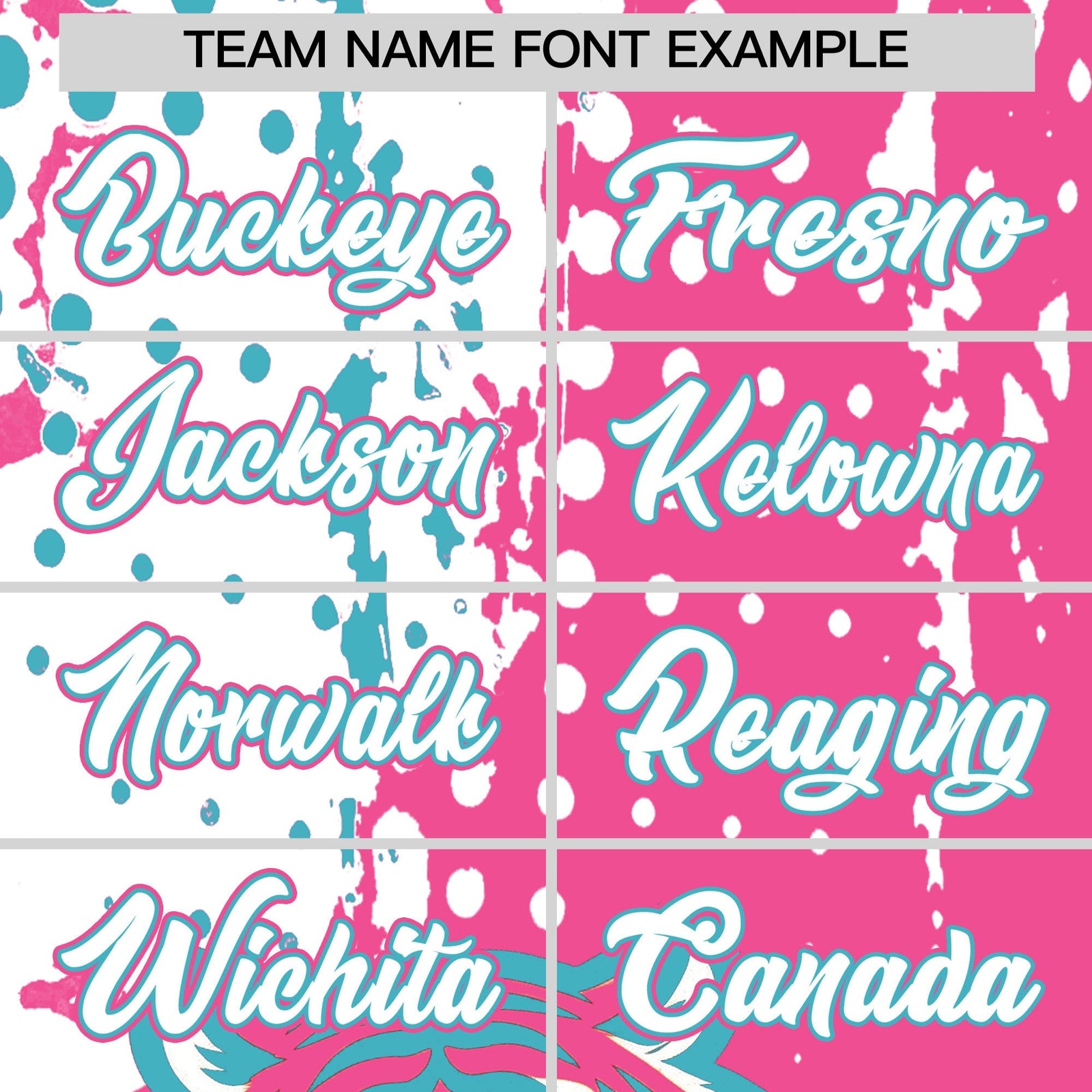 Custom Pink White Sky Blue Full-Snap Graffiti Pattern Tiger Graffiti Jersey Baseball Jersey| KXKSHOP