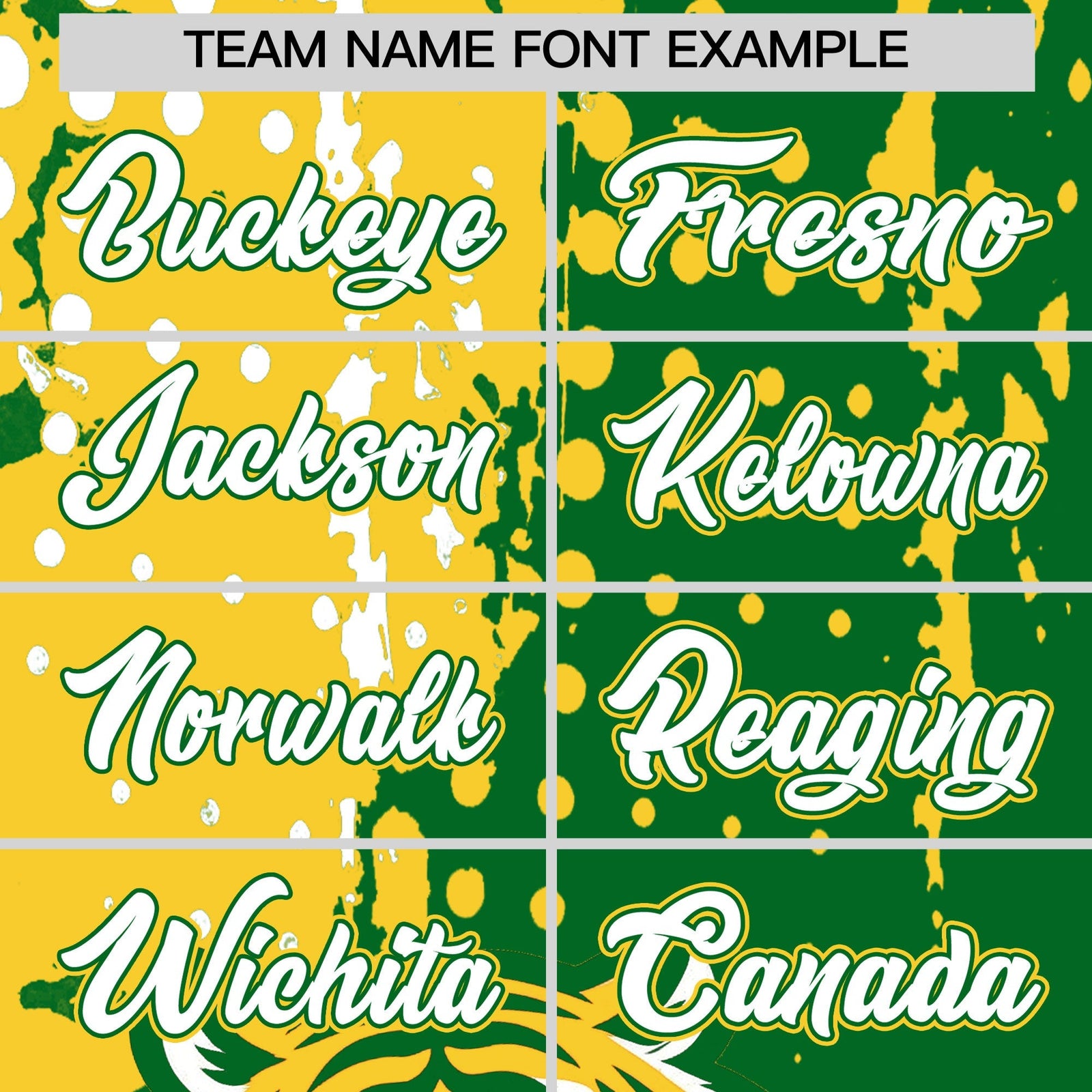 Custom Kelly Green Gold White Full-Snap Graffiti Pattern Tiger Graffiti Jersey Baseball Jersey| KXKSHOP