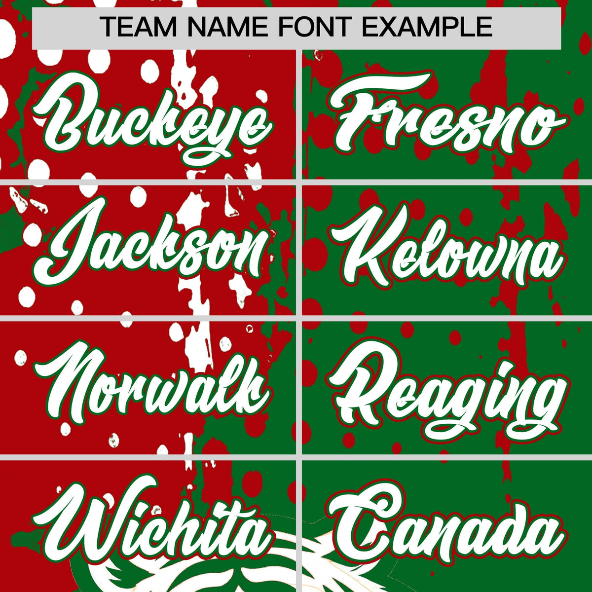 Custom Kelly Green Red White Full-Snap Graffiti Pattern Tiger Graffiti Jersey Baseball Jersey| KXKSHOP
