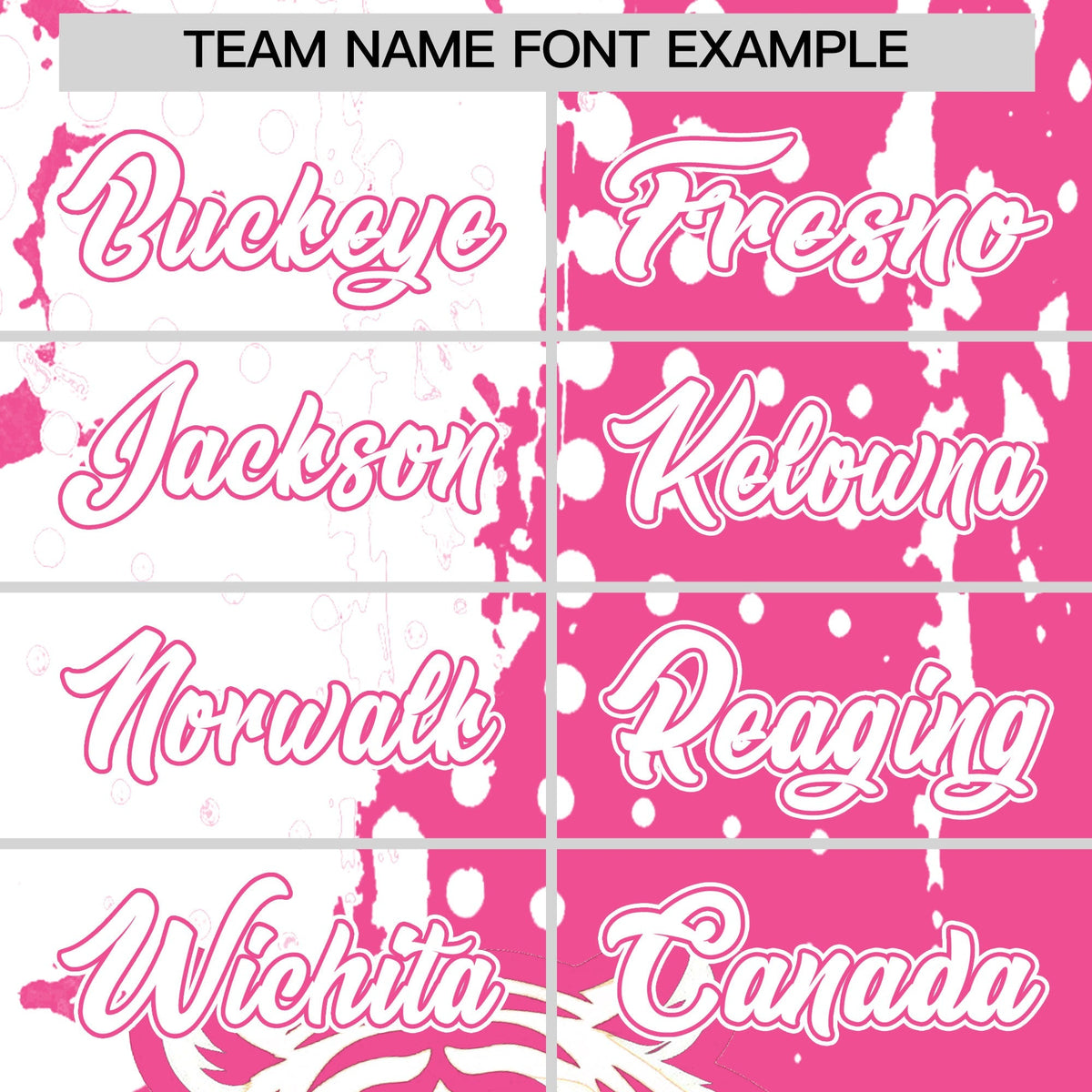 Custom White Pink Full-Snap Graffiti Pattern Tiger Graffiti Jersey Baseball Jersey| KXKSHOP