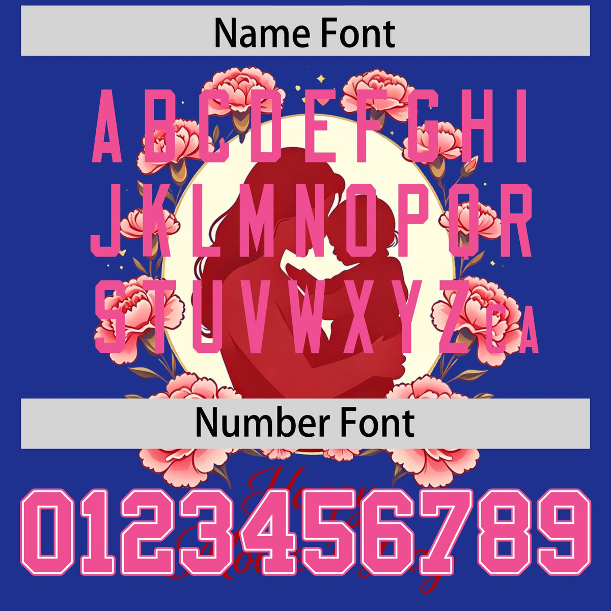 Custom Royal Blue Pink Mother's Day Style Personalization Breathable Baseball Jersey| KXKSHOP