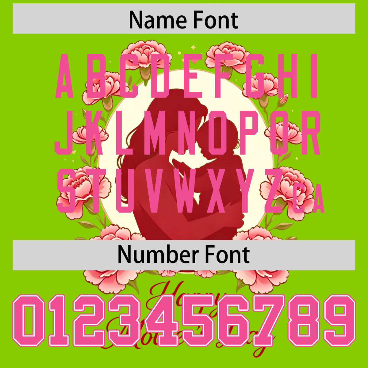 Custom Neon Green Pink Mother's Day Style Personalization Breathable Baseball Jersey| KXKSHOP