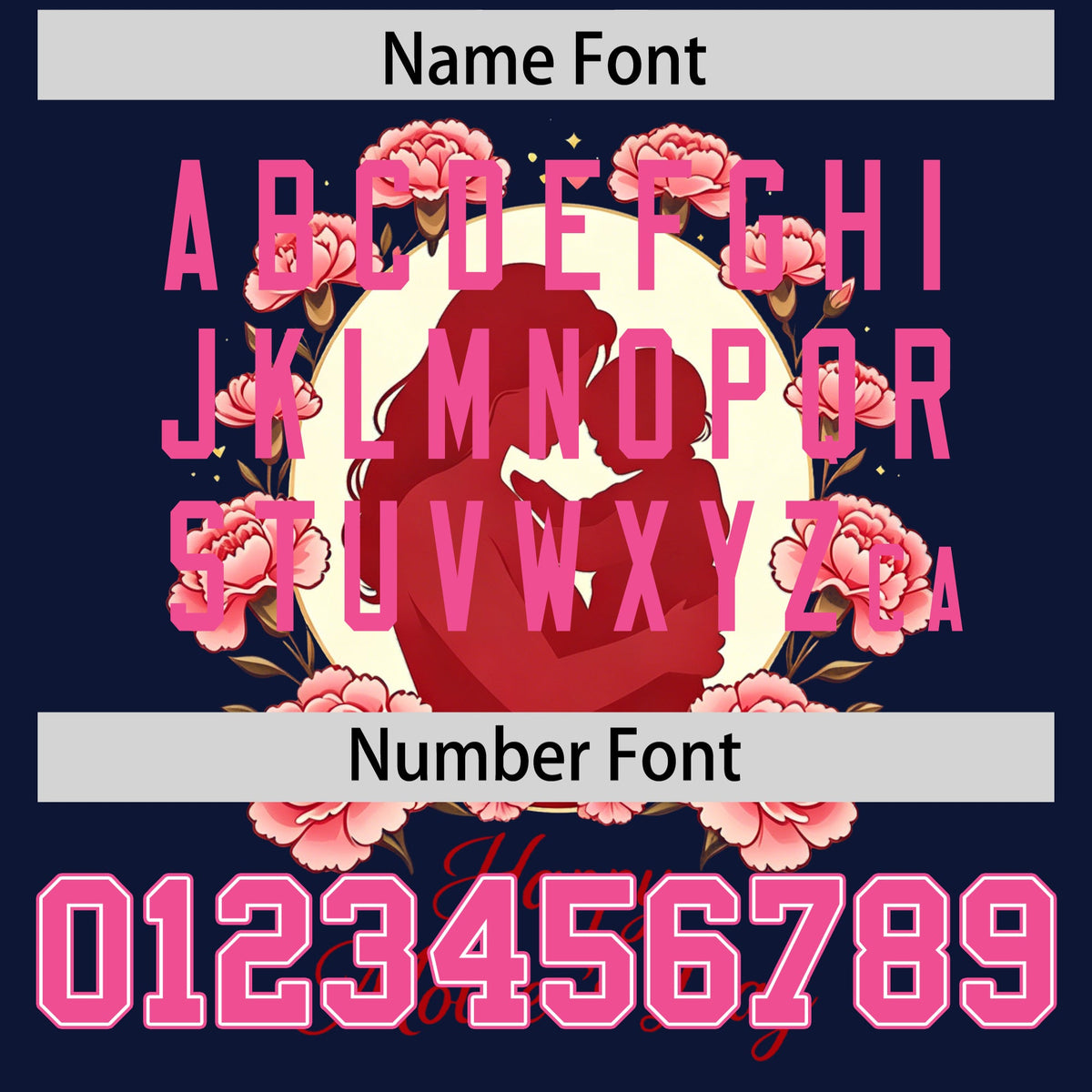Custom Navy Pink Mother's Day Style Personalization Wrinkle-Resistant Baseball Jersey| KXKSHOP