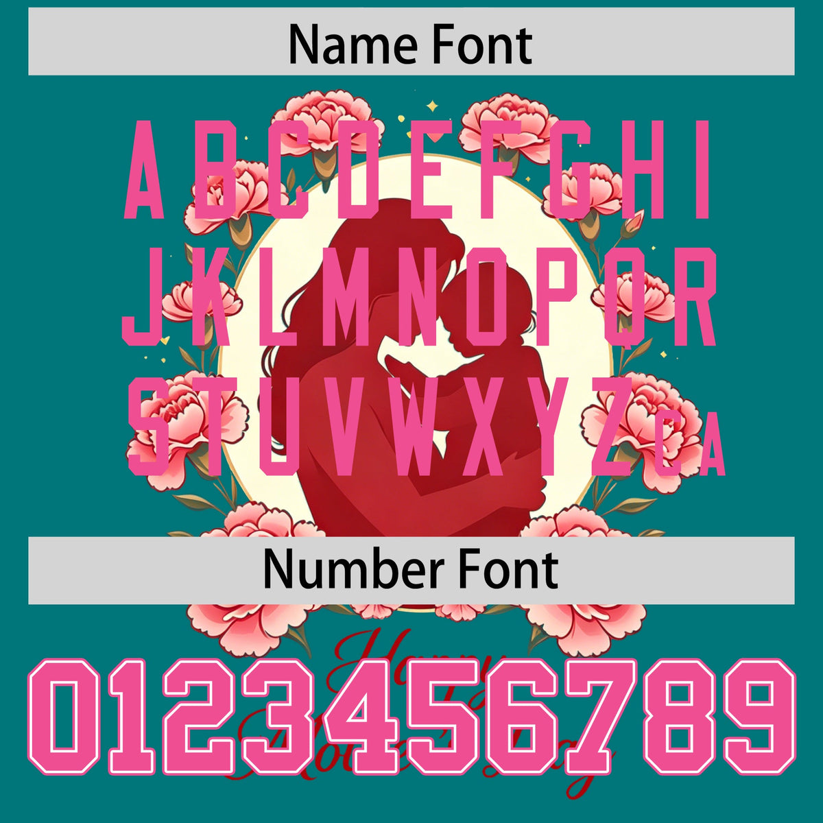Custom Teal Pink Mother's Day Style Personalization Breathable Baseball Jersey| KXKSHOP