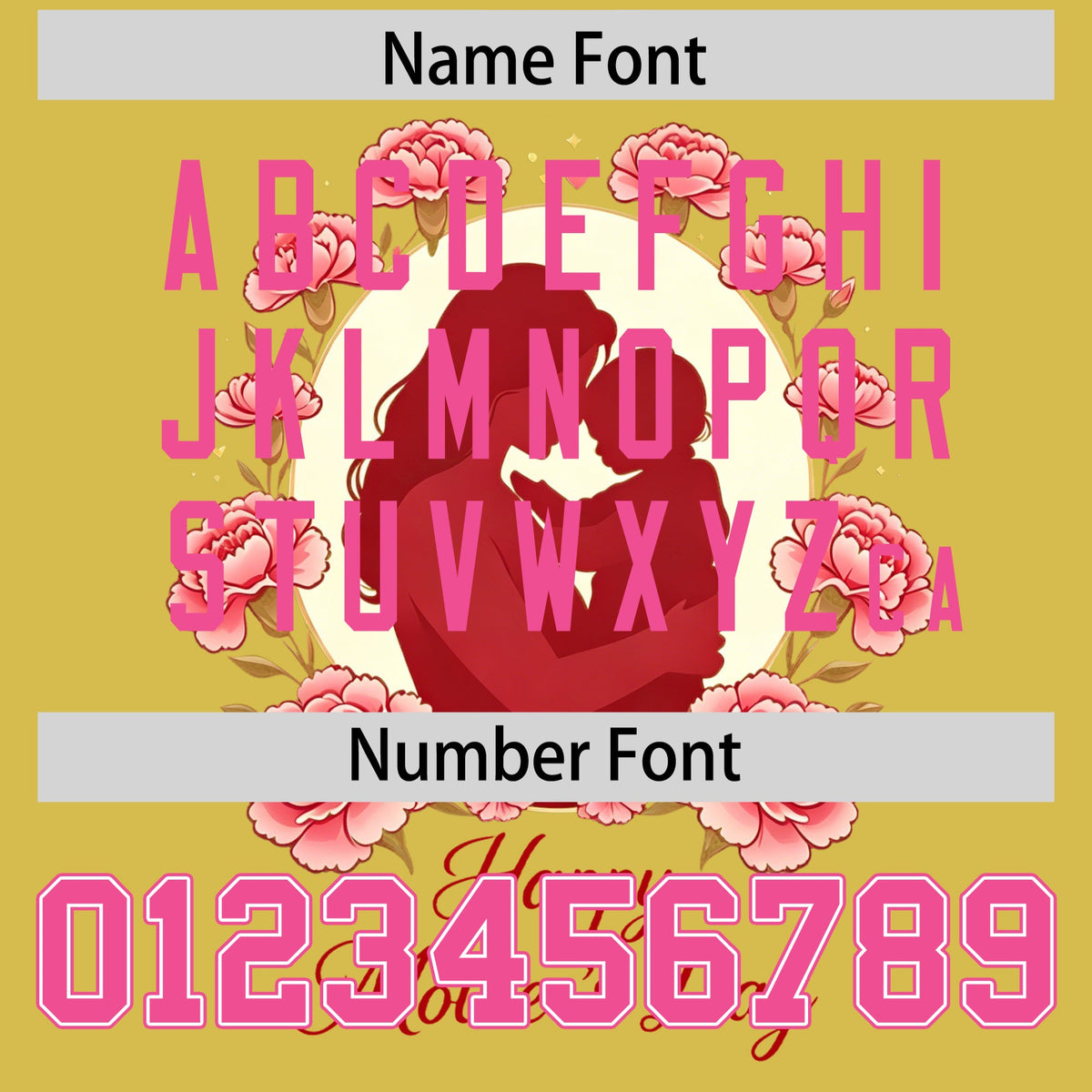 Custom Old Gold Pink Mother's Day Style Personalization Breathable Baseball Jersey| KXKSHOP