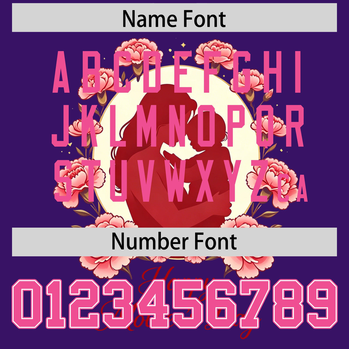 Custom Purple Pink Mother's Day Style Personalization Breathable Baseball Jersey| KXKSHOP