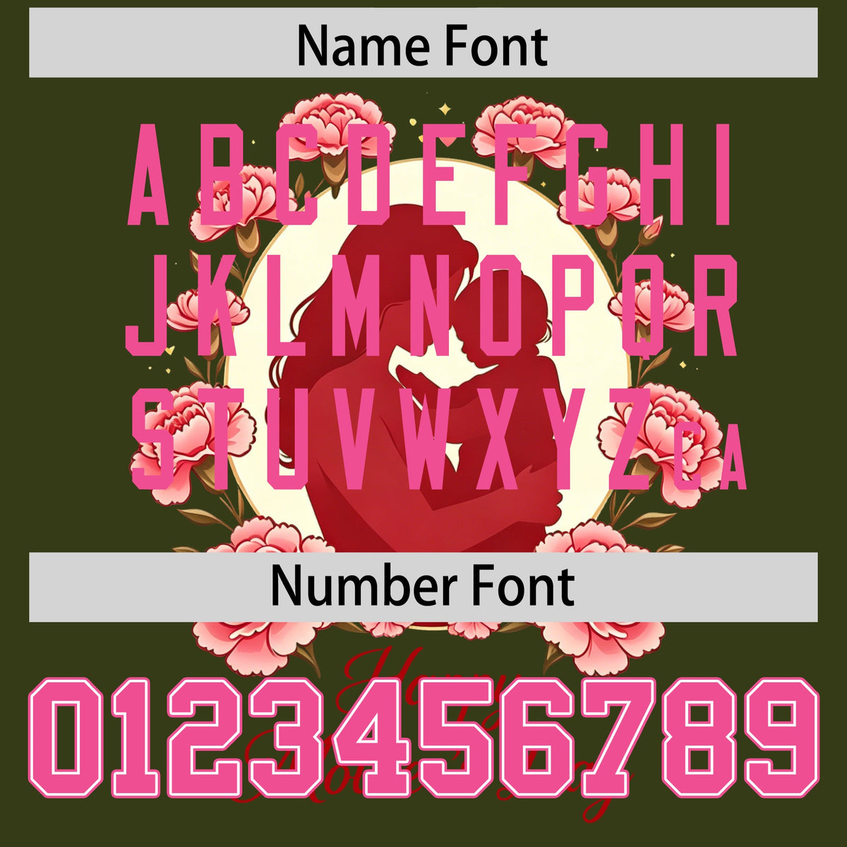 Custom Olive Pink Mother's Day Style Personalization Breathable Baseball Jersey| KXKSHOP