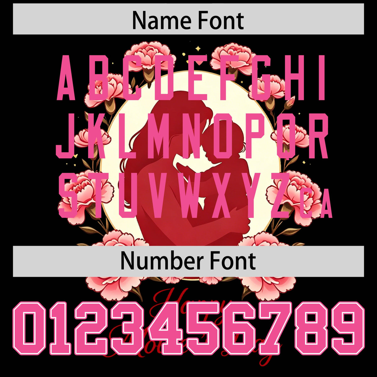Custom Black Pink Mother's Day Style Personalization Breathable Baseball Jersey| KXKSHOP
