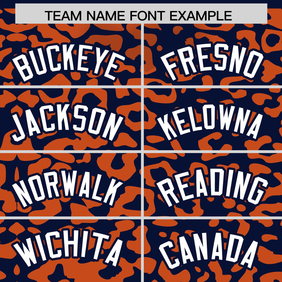 Custom Navy Orange Leopard Print Pattern Authentic Baseball Jersey