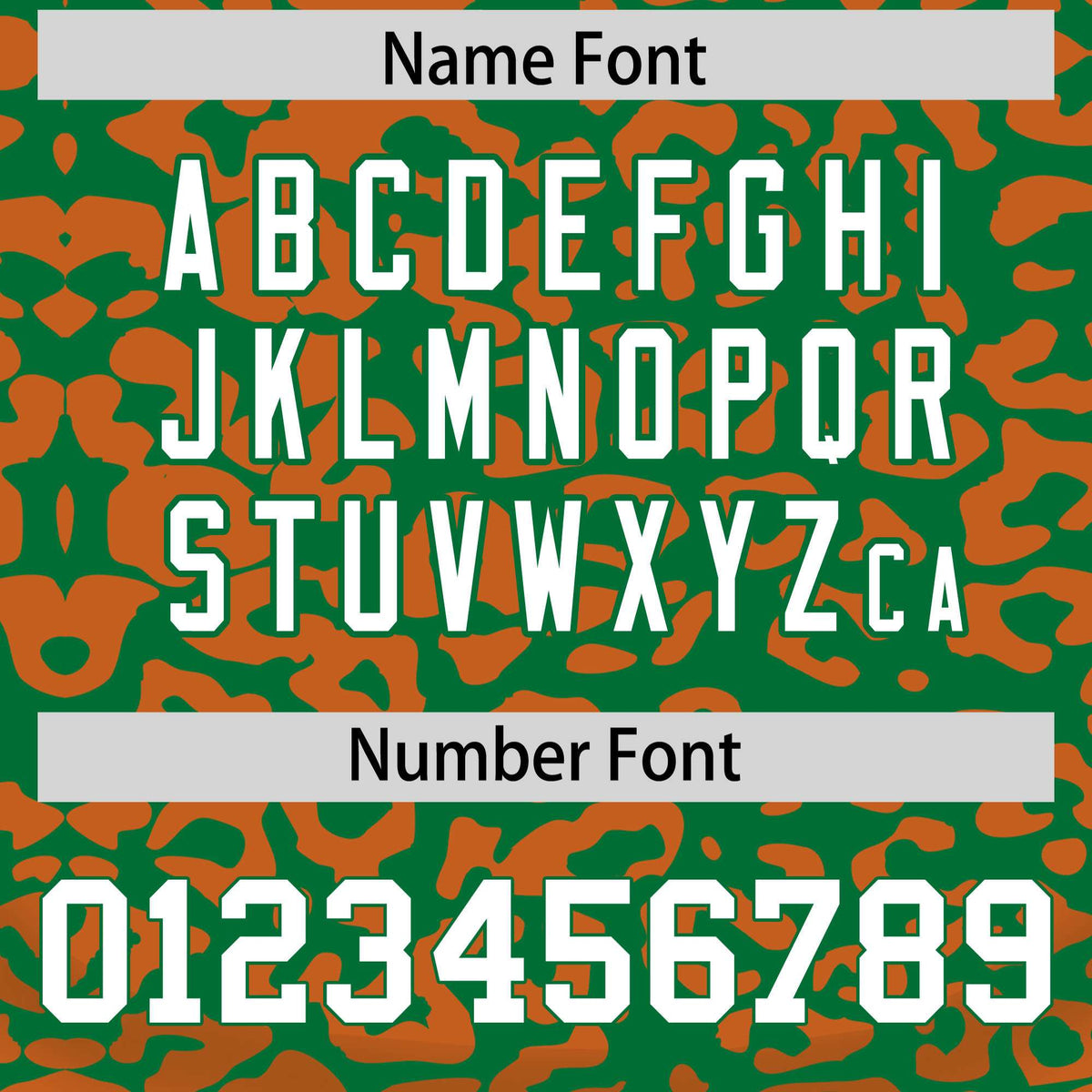 Custom Kelly Green Orange Leopard Print Pattern Authentic Baseball Jersey