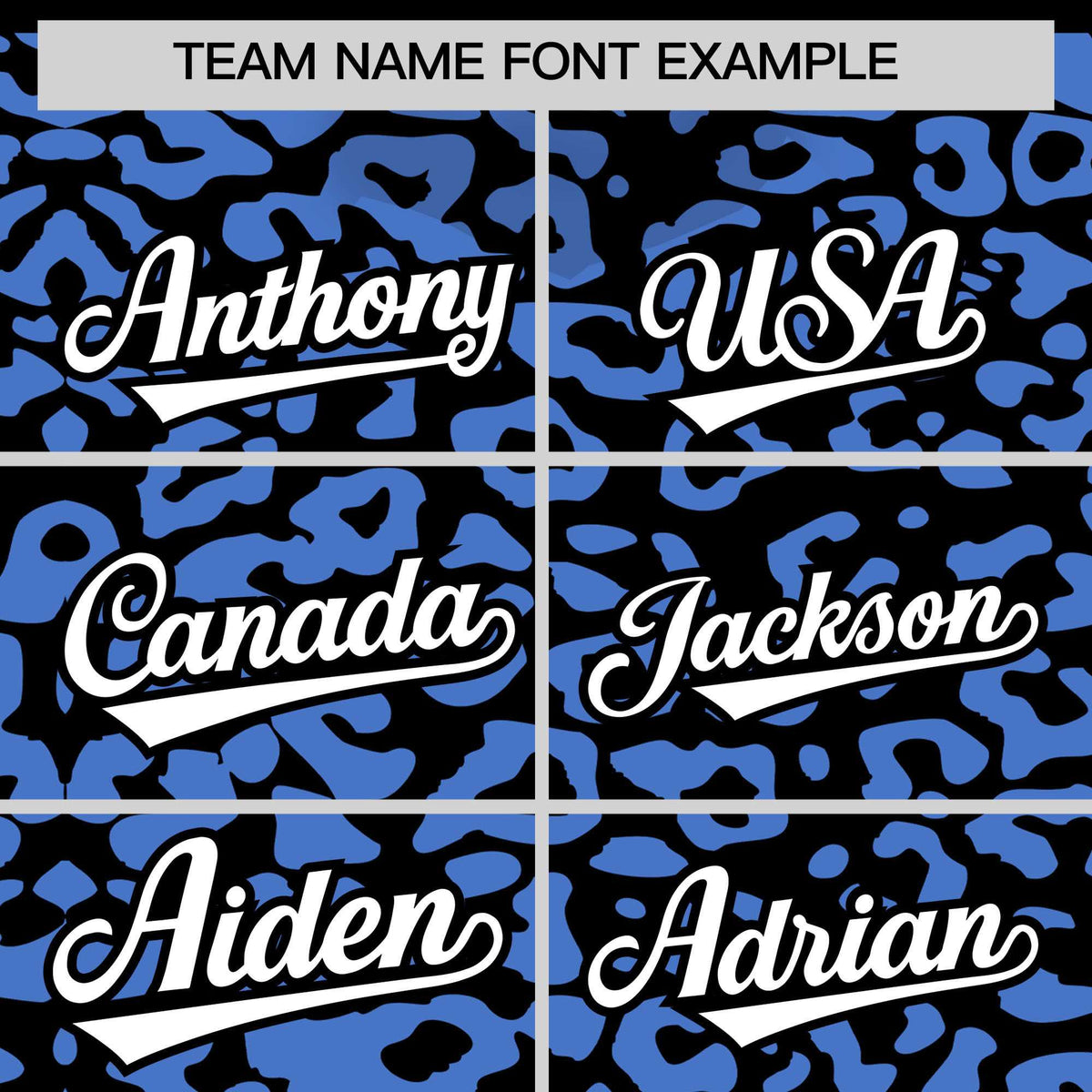 Custom Black Light Blue Leopard Print Pattern Authentic Baseball Jersey