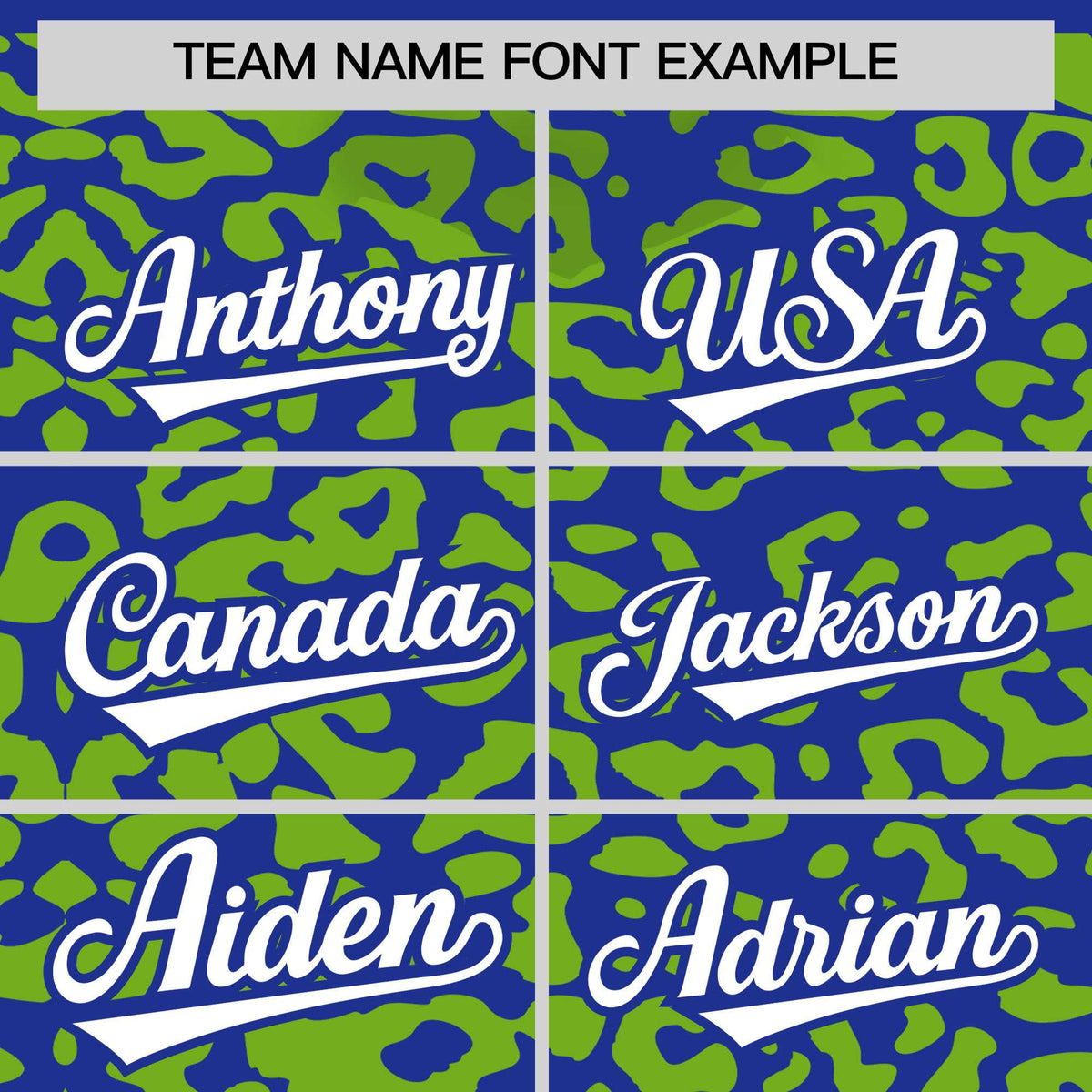 Custom Royal Neon Green Leopard Print Pattern Authentic Baseball Jersey