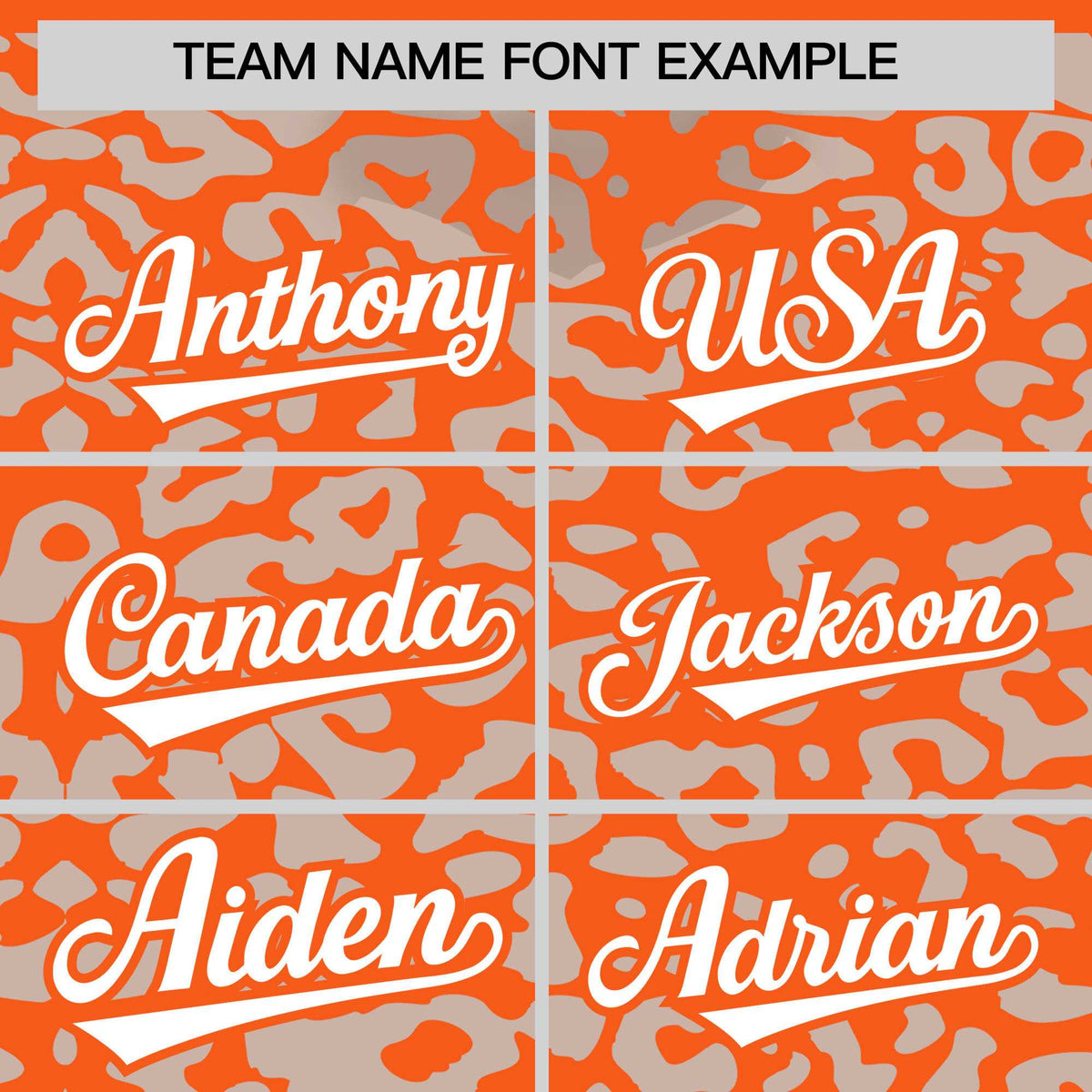 Custom Orange Silver Leopard Print Pattern Authentic Baseball Jersey