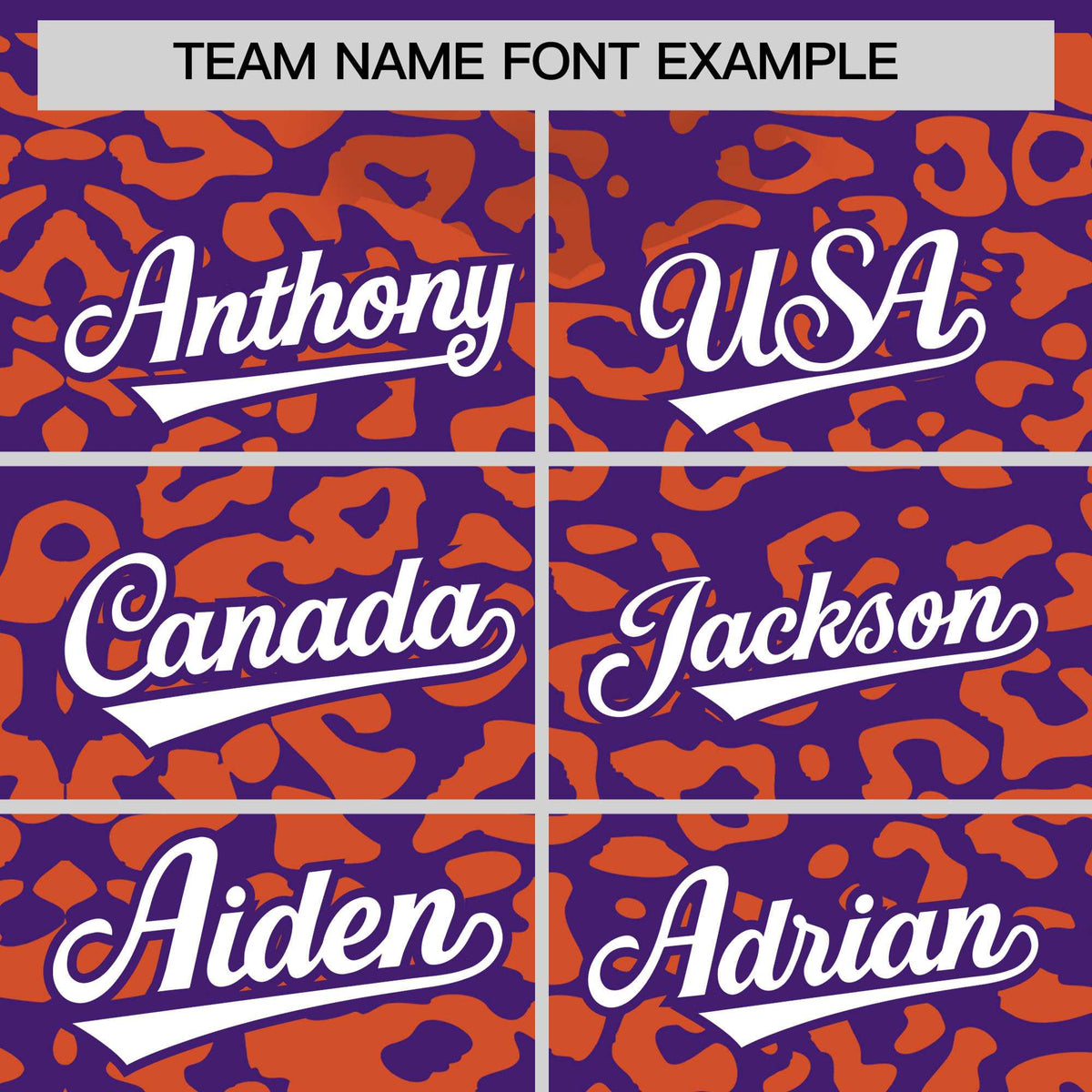 Custom Purple Orange Leopard Print Pattern Authentic Baseball Jersey