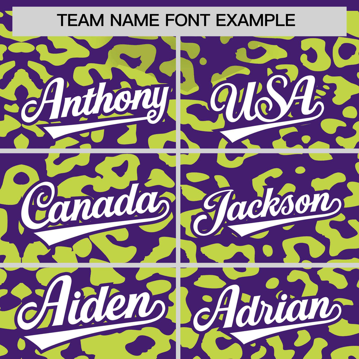 Custom Purple Fluorescent Green Leopard Print Pattern Authentic Baseball Jersey
