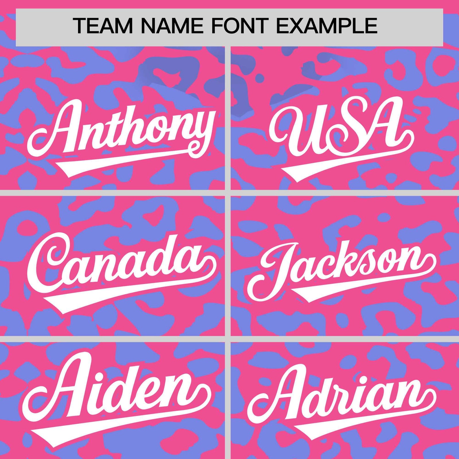 Custom Pink Light Blue Leopard Print Pattern Authentic Baseball Jersey