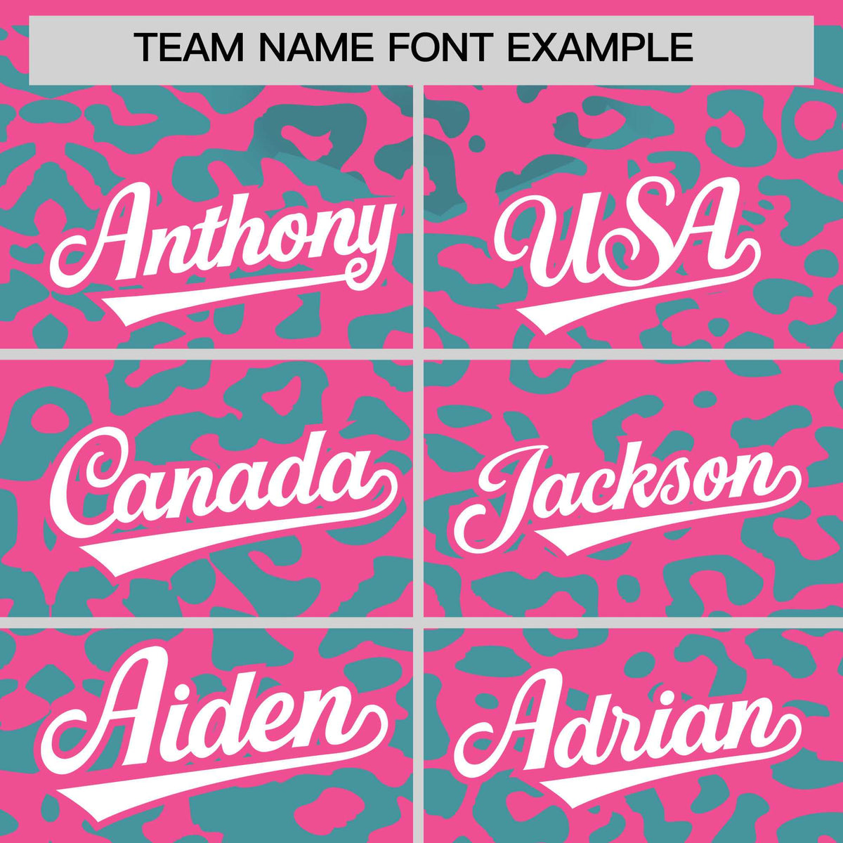 Custom Pink Aqua Leopard Print Pattern Authentic Baseball Jersey