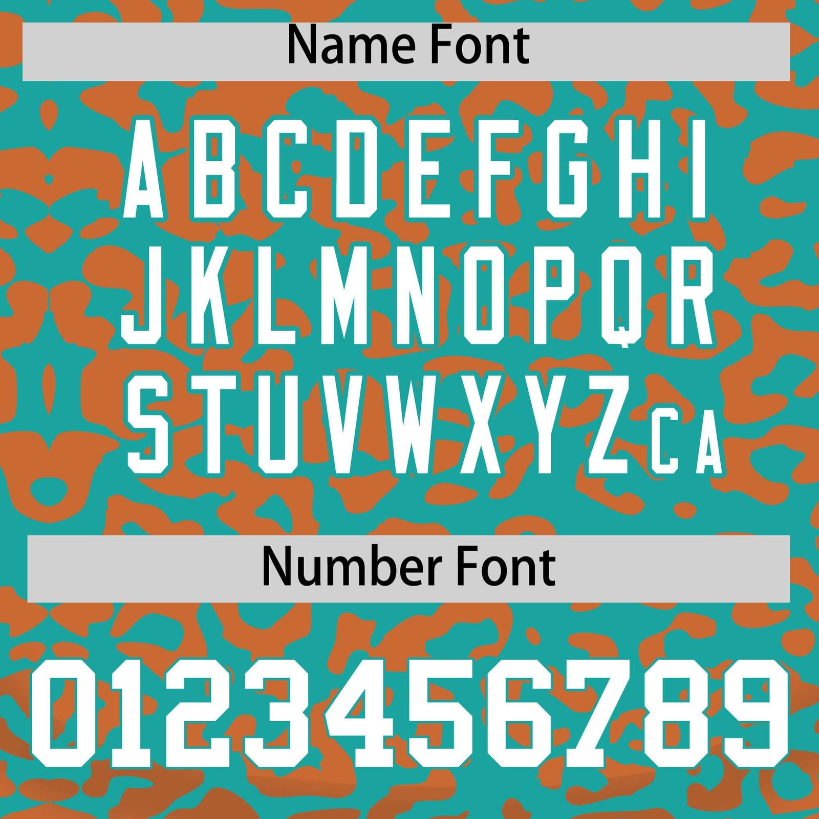 Custom Aqua Orange Leopard Print Pattern Authentic Baseball Jersey