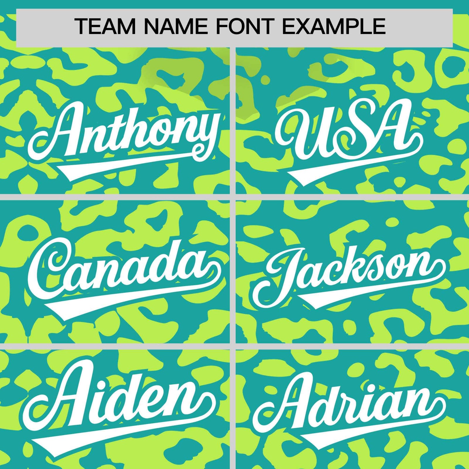 Custom Aqua Fluorescent Green Leopard Print Pattern Authentic Baseball Jersey