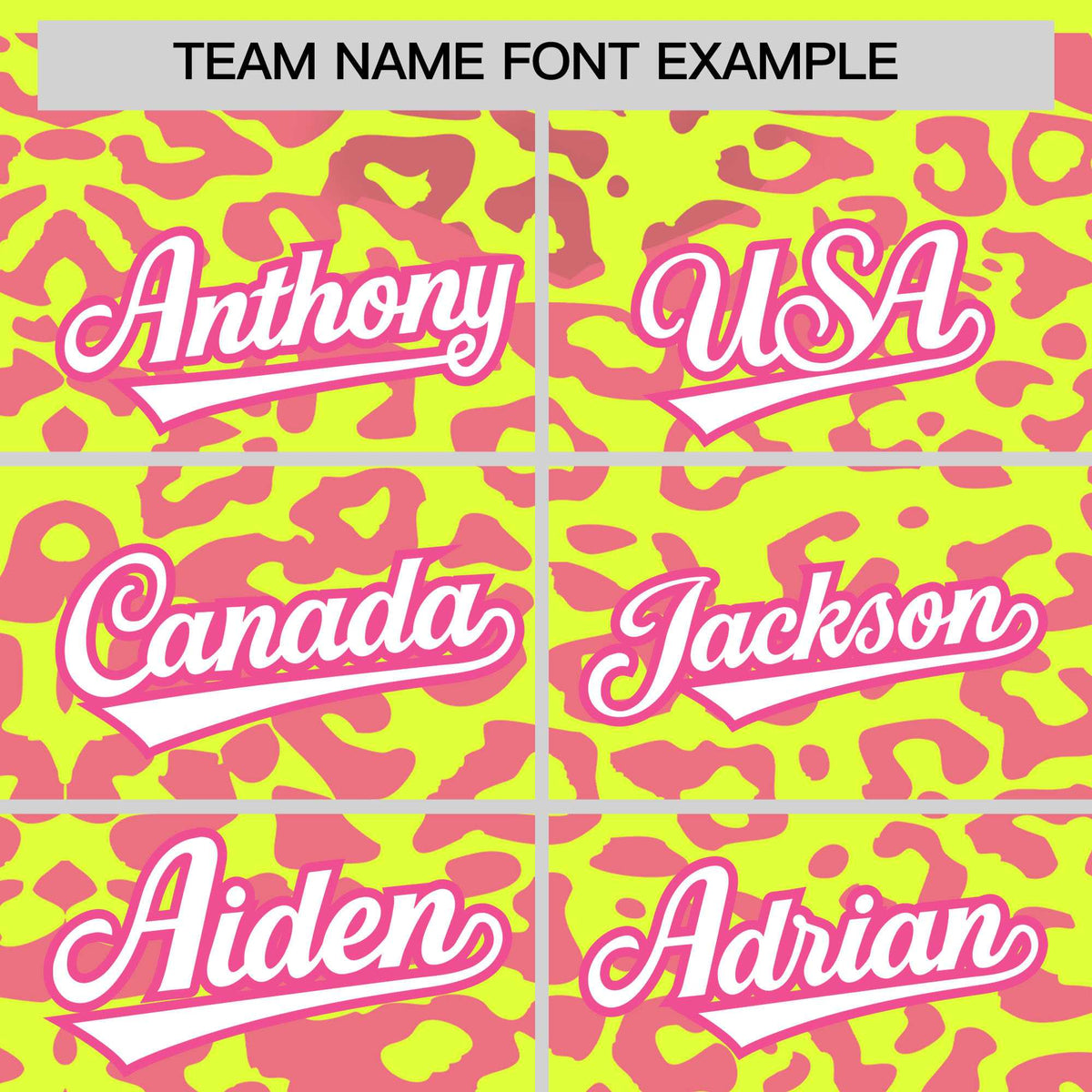 Custom Fluorescent Green Pink Leopard Print Pattern Authentic Baseball Jersey