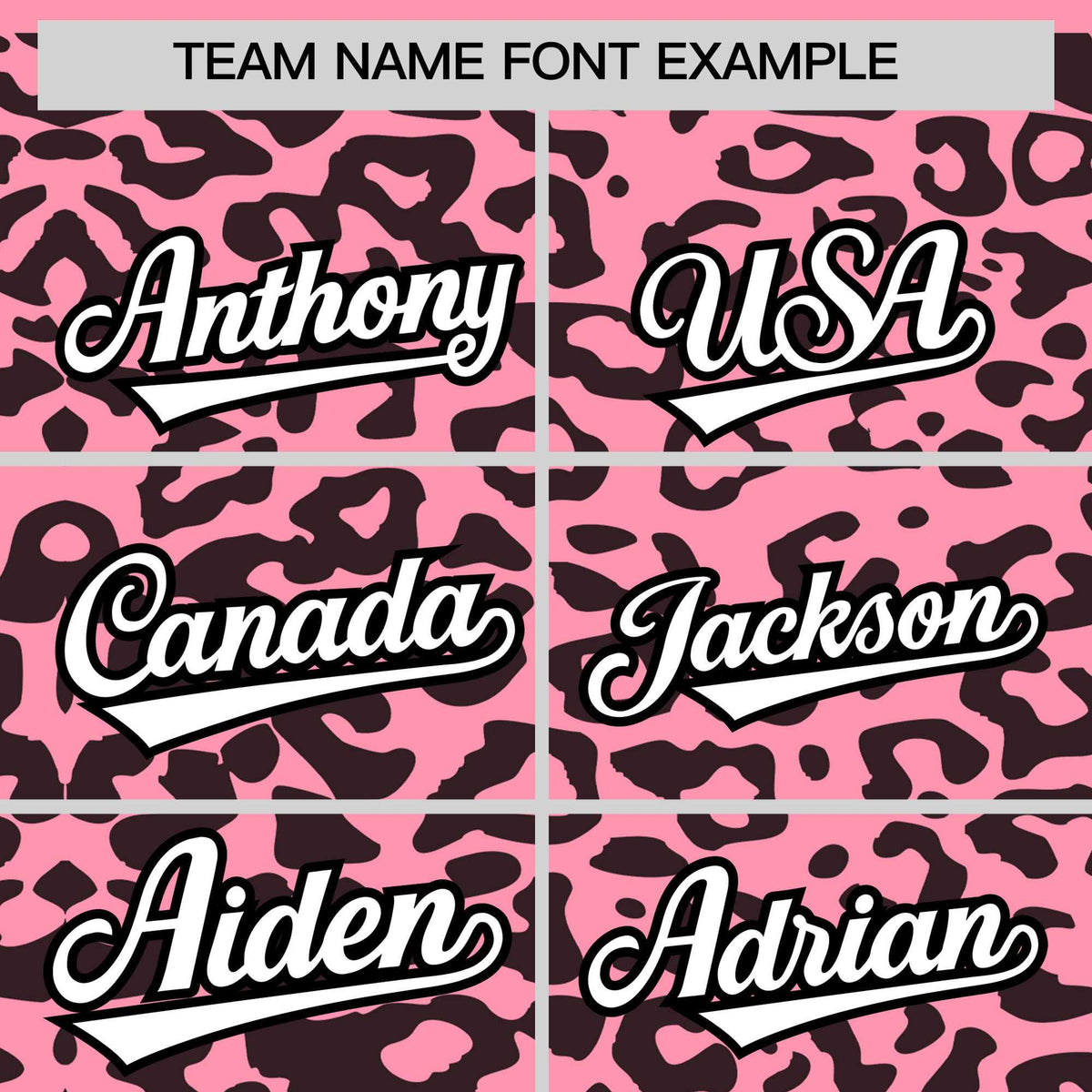 Custom Light Pink Black Leopard Print Pattern Authentic Baseball Jersey