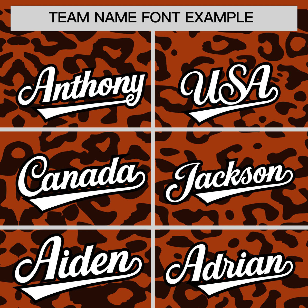 Custom Texas Orange Black Leopard Print Pattern Authentic Baseball Jersey