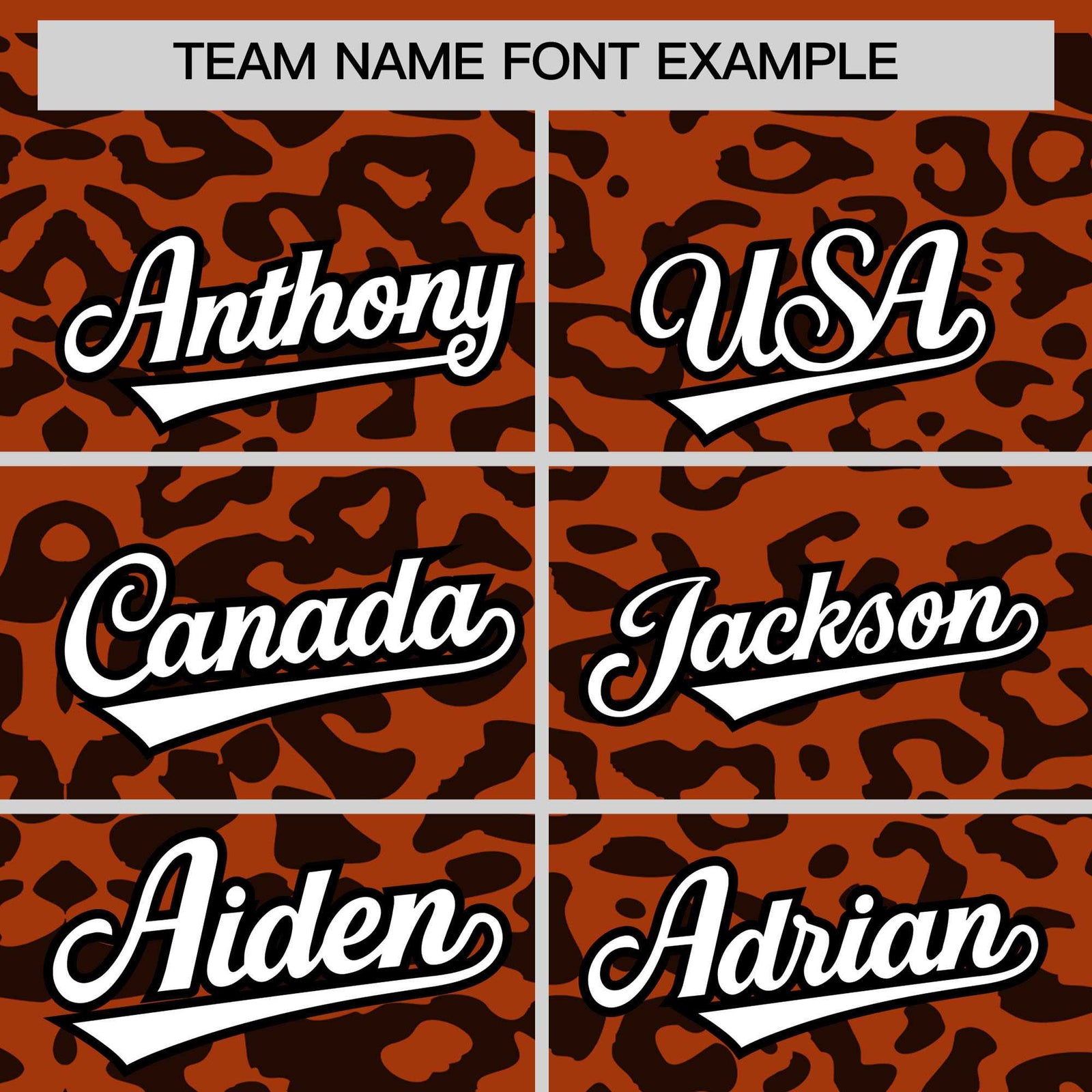 Custom Texas Orange Black Leopard Print Pattern Authentic Baseball Jersey