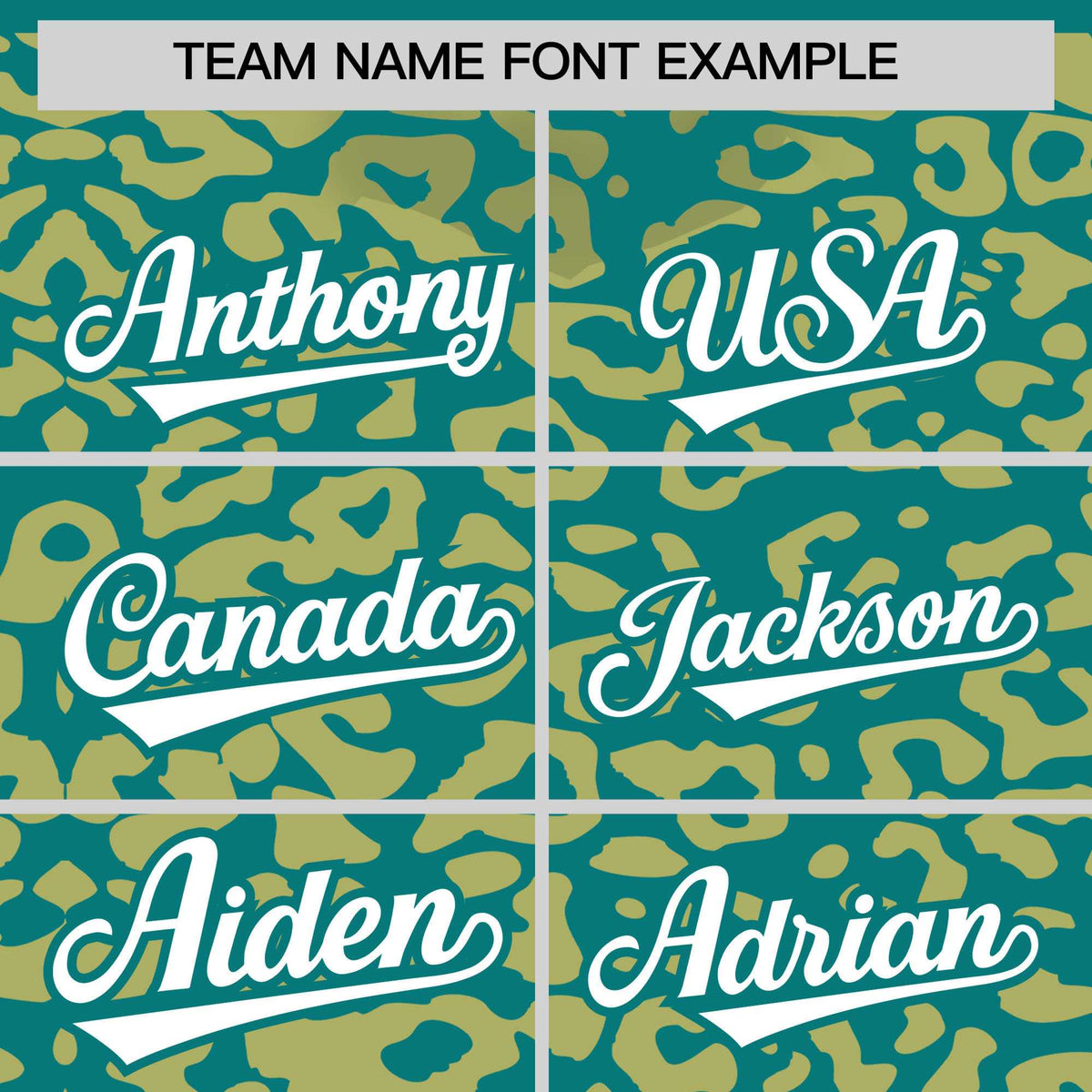 Custom Aqua Old Gold Leopard Print Pattern Authentic Baseball Jersey
