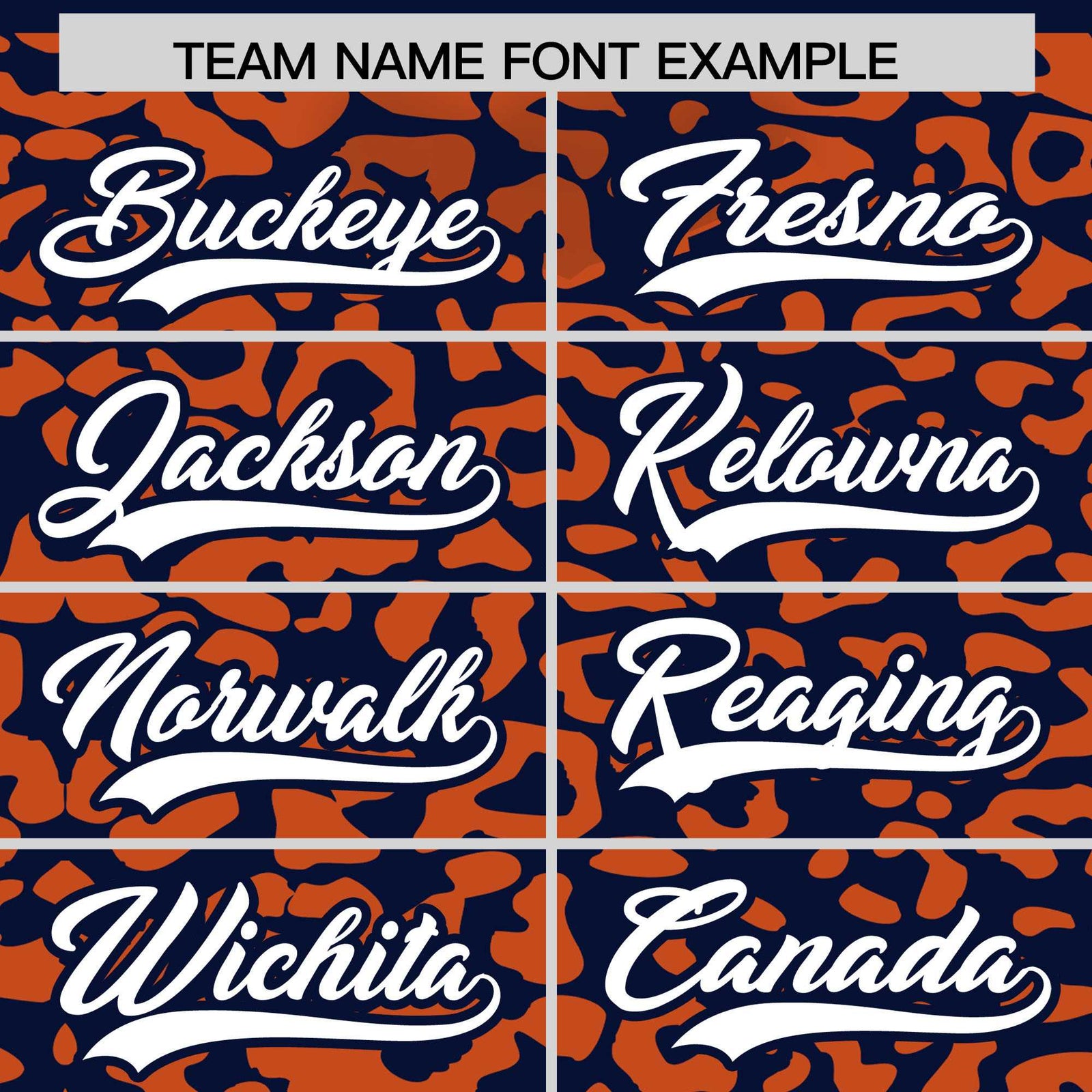 Custom Navy Orange Leopard Print Pattern Authentic Baseball Jersey