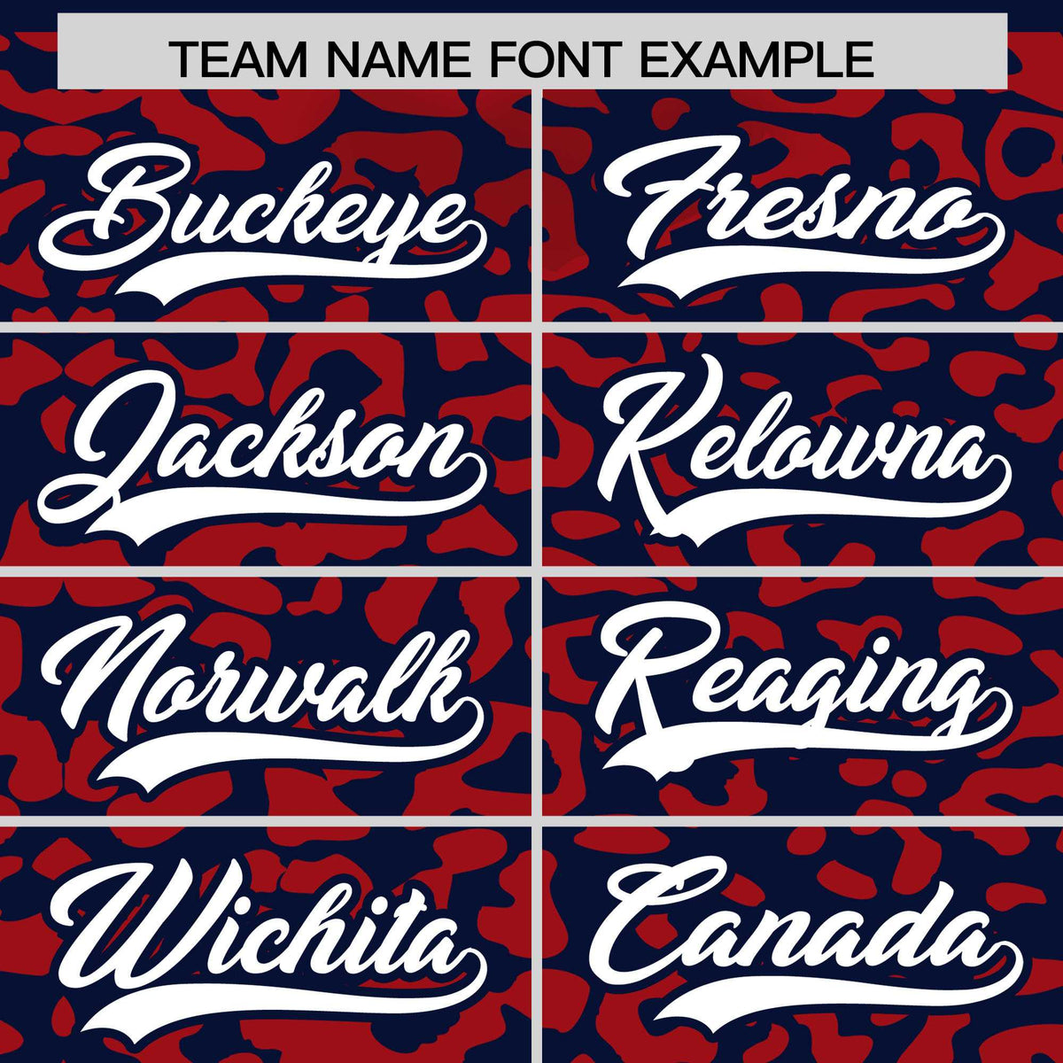 Custom Navy Red Leopard Print Pattern Authentic Baseball Jersey