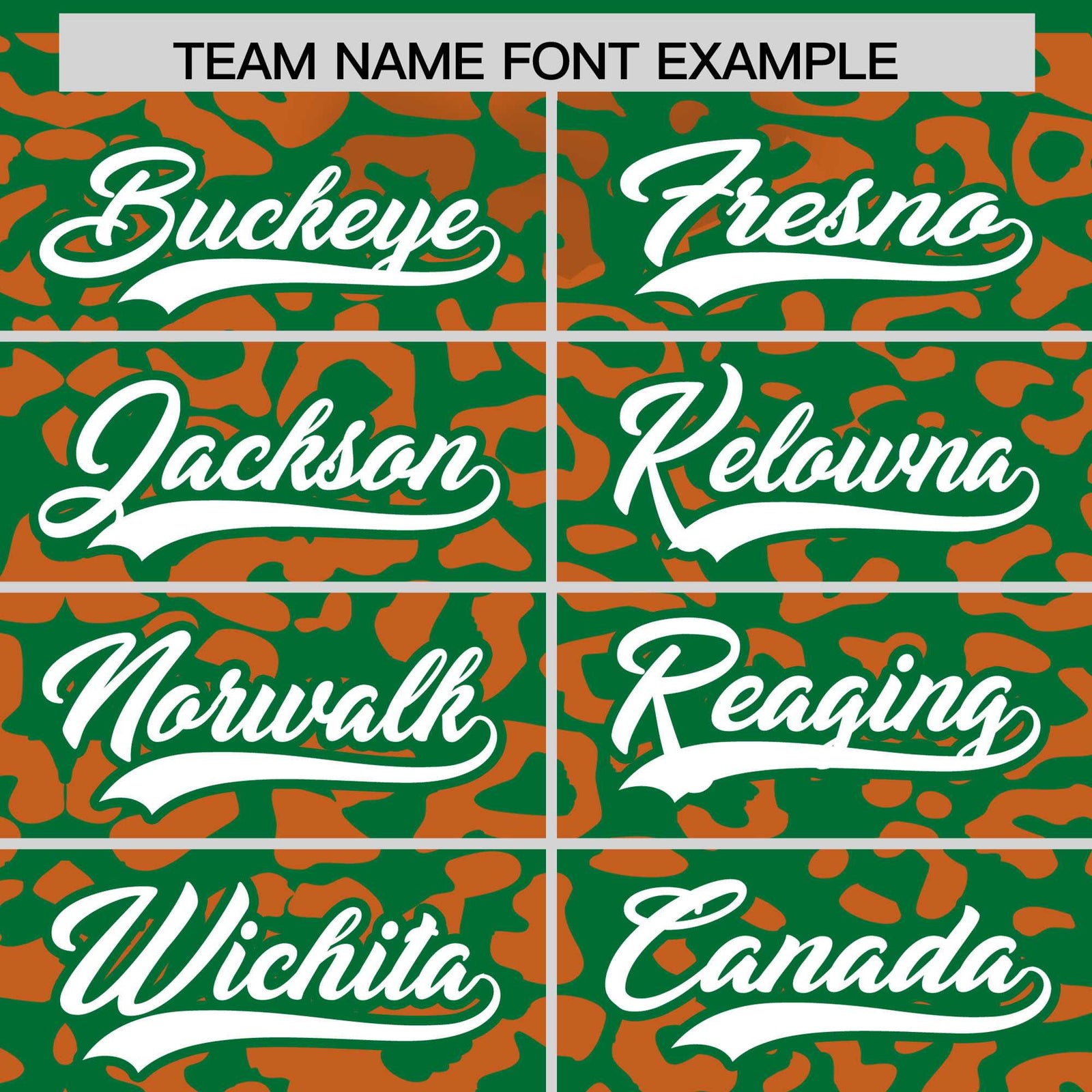 Custom Kelly Green Orange Leopard Print Pattern Authentic Baseball Jersey