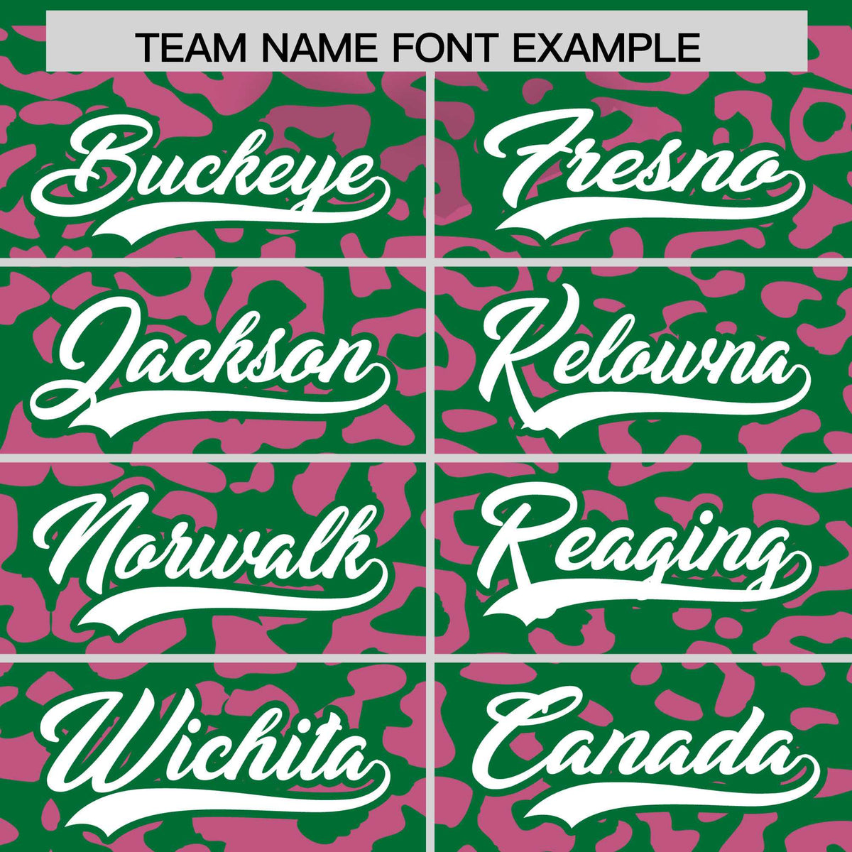 Custom Kelly Green Pink Leopard Print Pattern Authentic Baseball Jersey