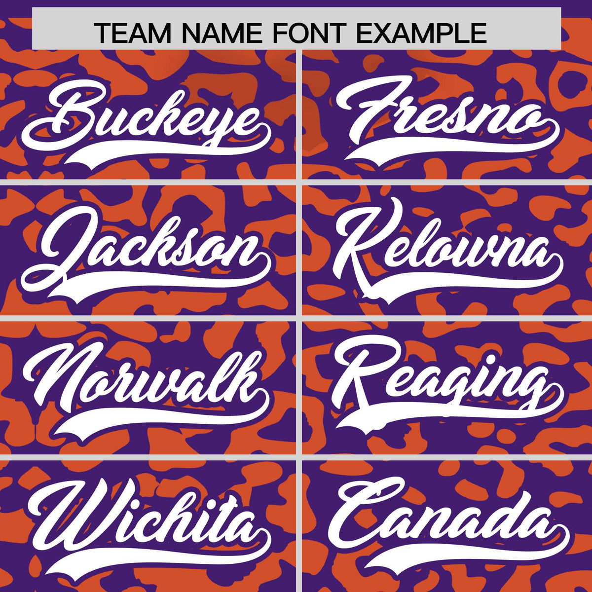 Custom Purple Orange Leopard Print Pattern Authentic Baseball Jersey