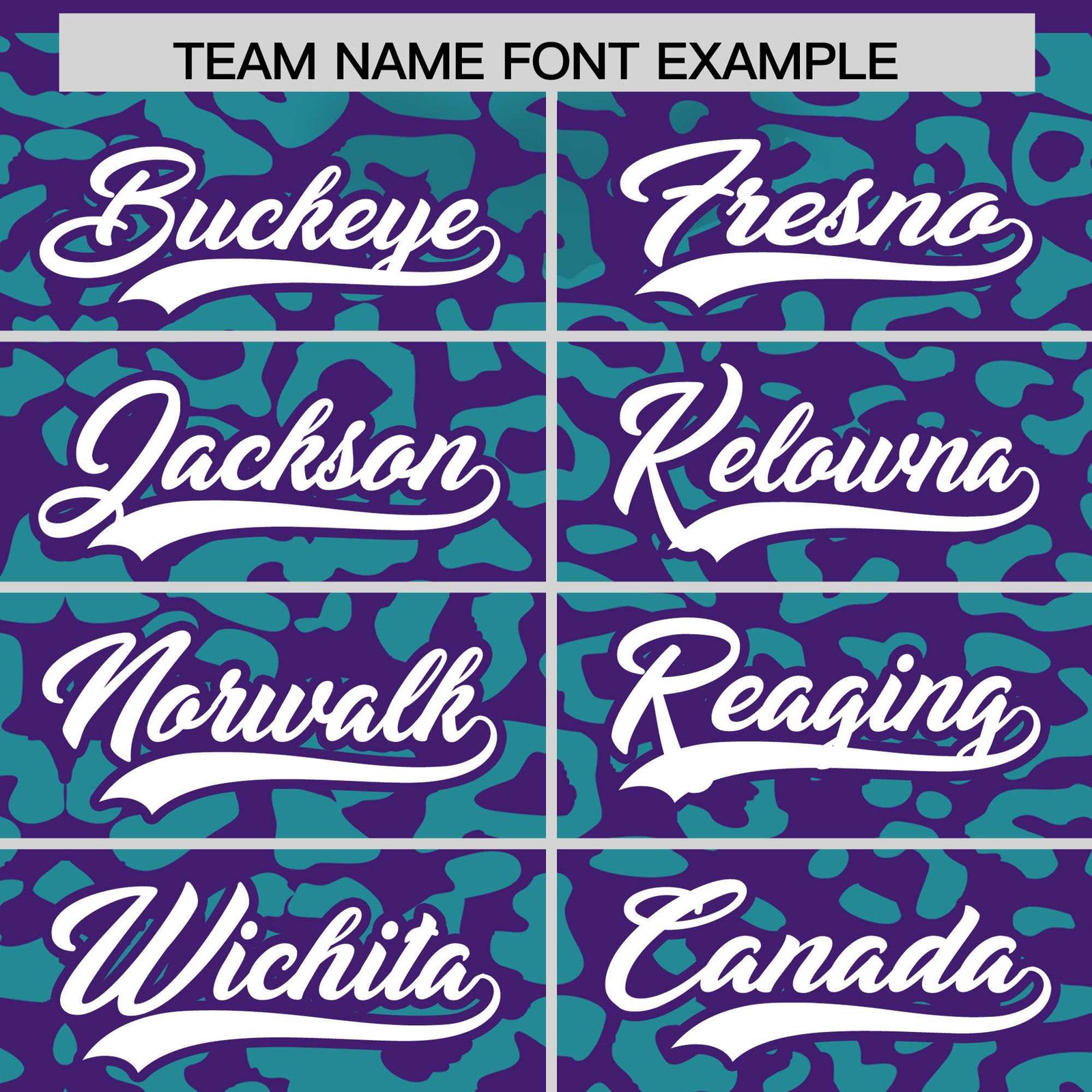 Custom Purple Aqua Leopard Print Pattern Authentic Baseball Jersey