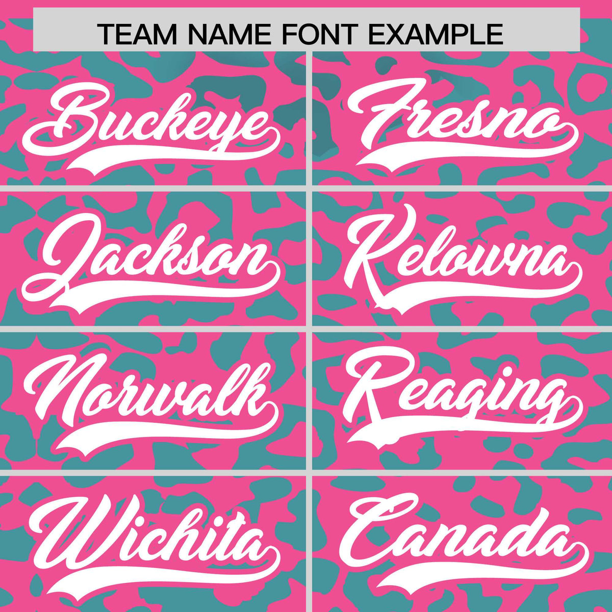 Custom Pink Aqua Leopard Print Pattern Authentic Baseball Jersey