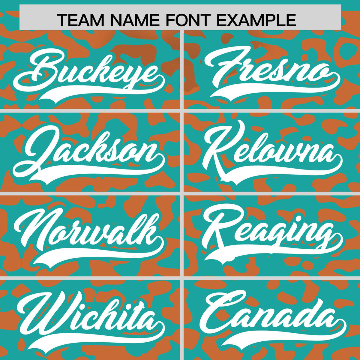 Custom Aqua Orange Leopard Print Pattern Authentic Baseball Jersey