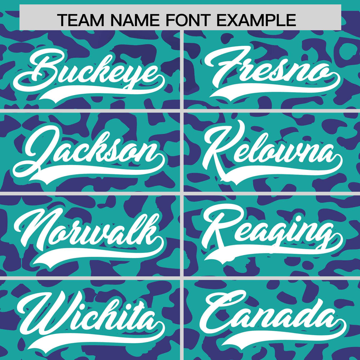 Custom Aqua Purple Leopard Print Pattern Authentic Baseball Jersey