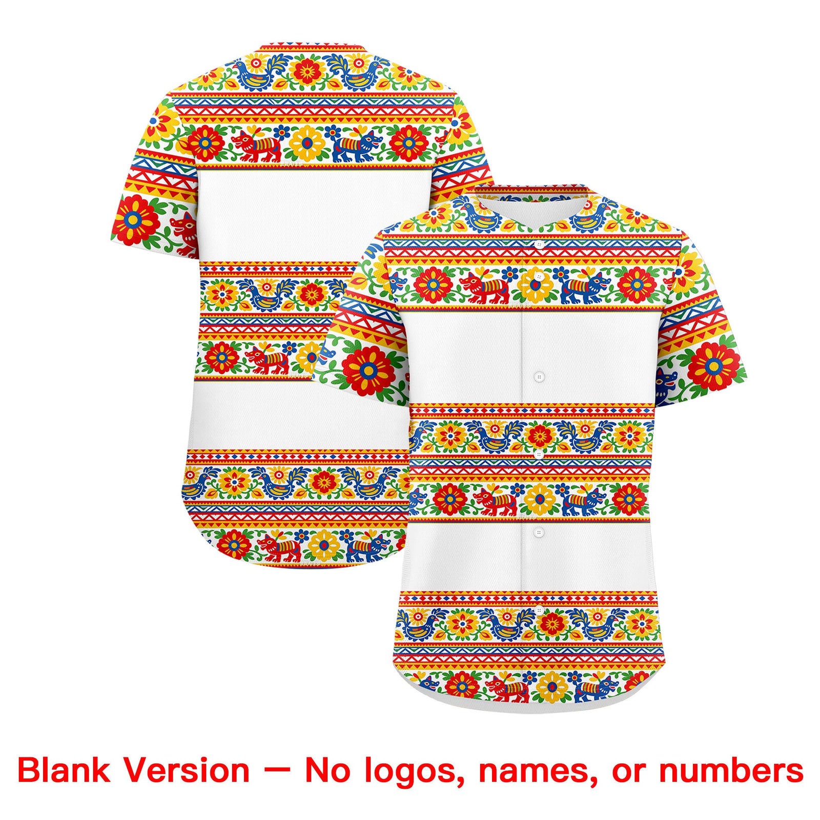 Custom White Red Gold Graffiti Pattern Mexican style Stretch Fabric Baseball Jersey| KXKSHOP