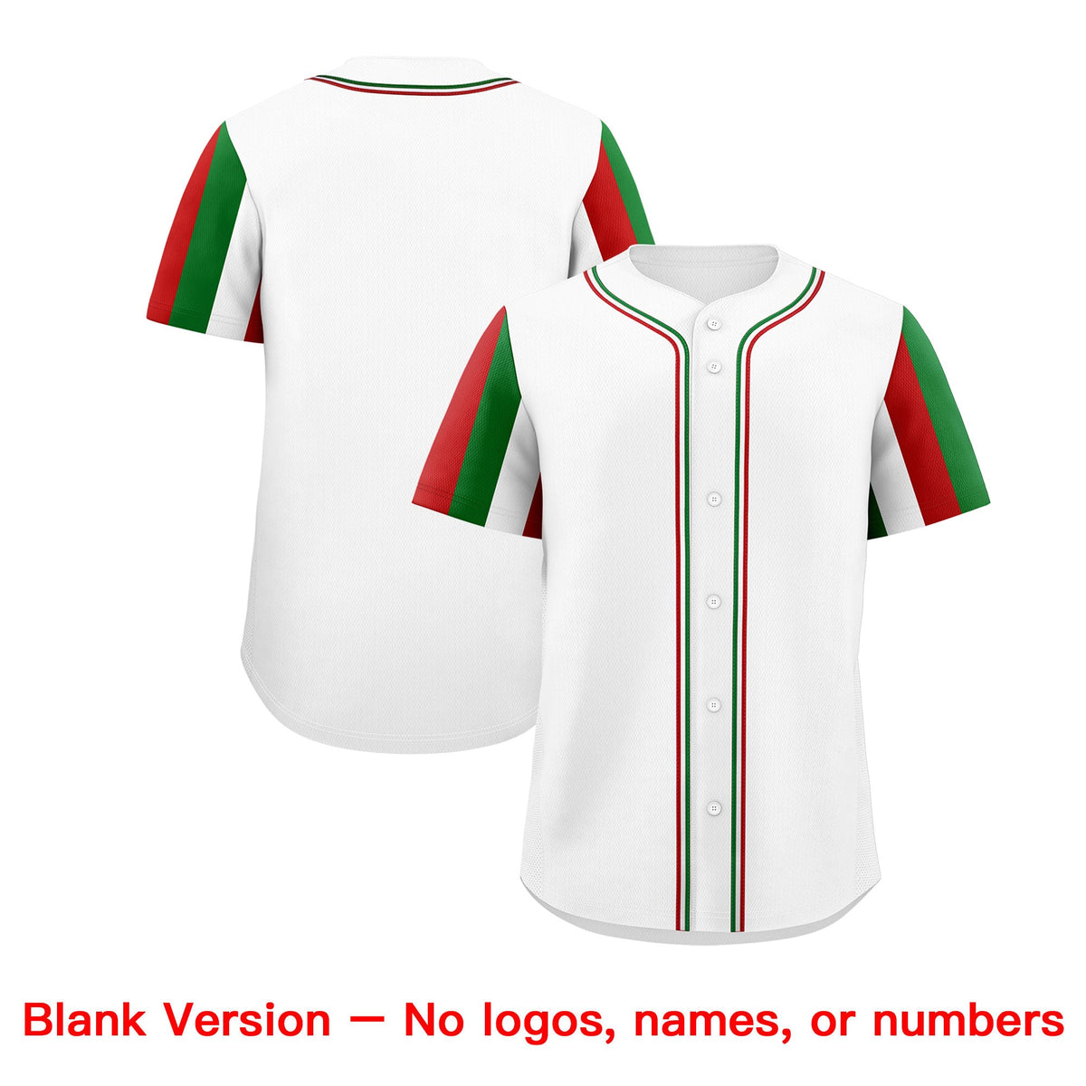Custom White Kelly Green Red Graffiti Pattern Mexican style Stretch Fabric Baseball Jersey| KXKSHOP