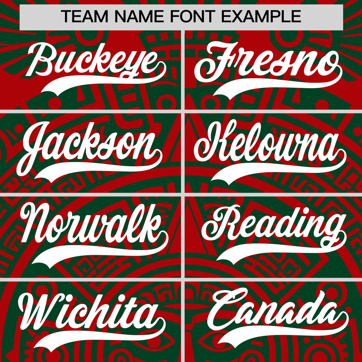 Custom Red Dark Green White Graffiti Pattern Mexican style Stretch Fabric Baseball Jersey| KXKSHOP