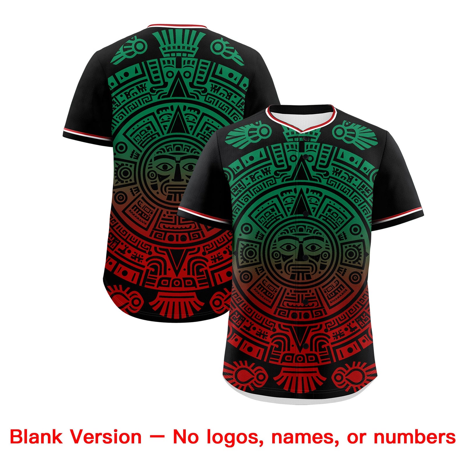 Custom Black Kelly Green Red Graffiti Pattern Mexican style Stretch Fabric Baseball Jersey| KXKSHOP