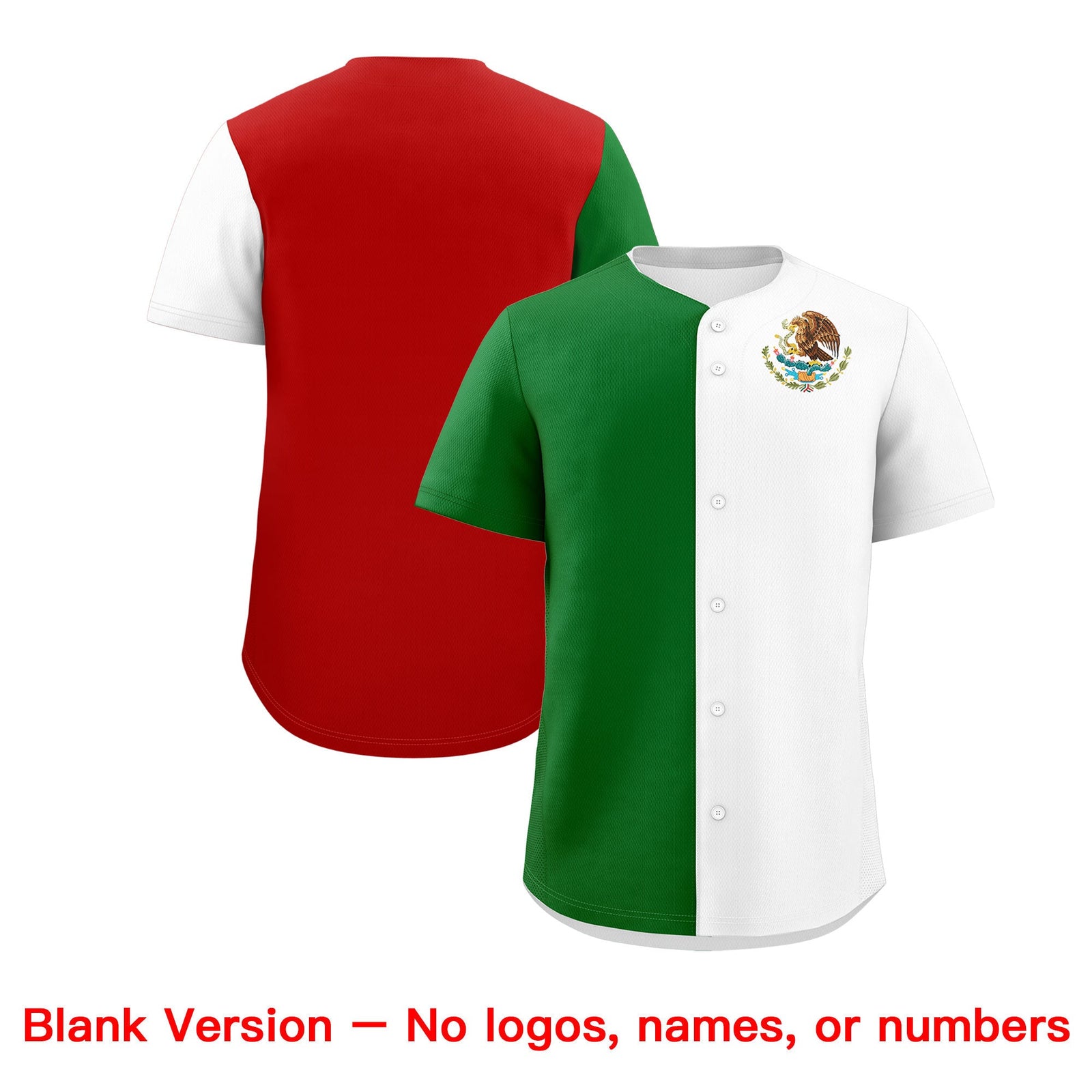 Custom Kelly Green White Red Graffiti Pattern Mexican style Stretch Fabric Baseball Jersey| KXKSHOP