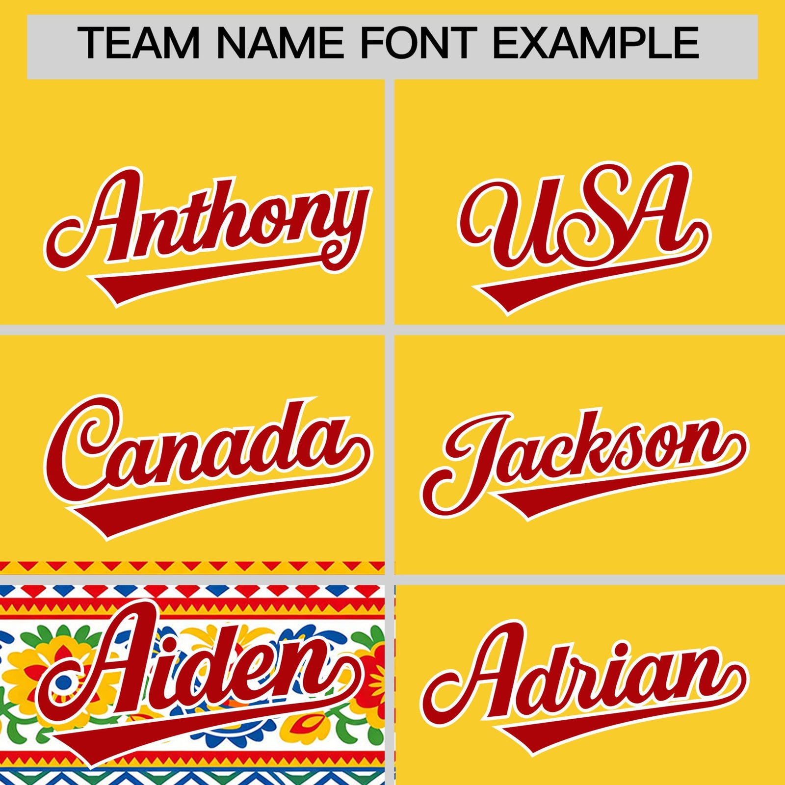 Custom Gold Red White Graffiti Pattern Mexican style Stretch Fabric Baseball Jersey| KXKSHOP