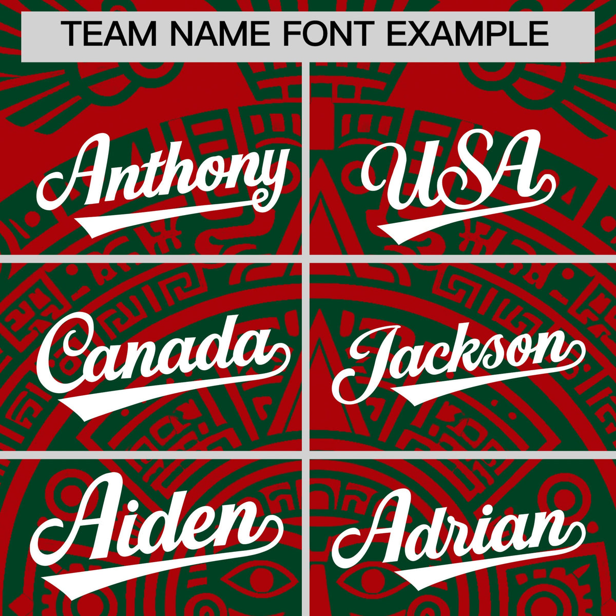 Custom Red Dark Green White Graffiti Pattern Mexican style Stretch Fabric Baseball Jersey| KXKSHOP