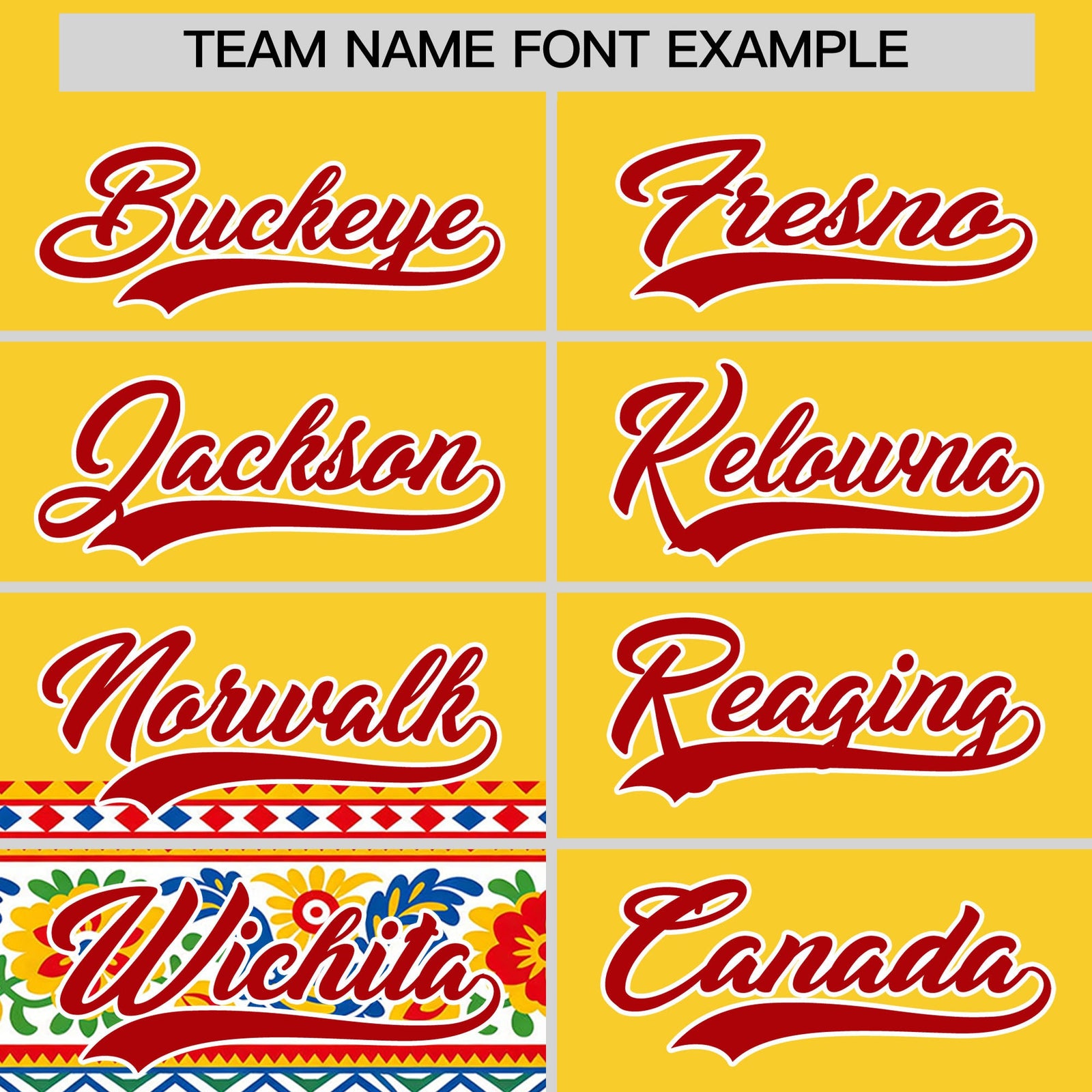 Custom Gold Red White Graffiti Pattern Mexican style Stretch Fabric Baseball Jersey| KXKSHOP