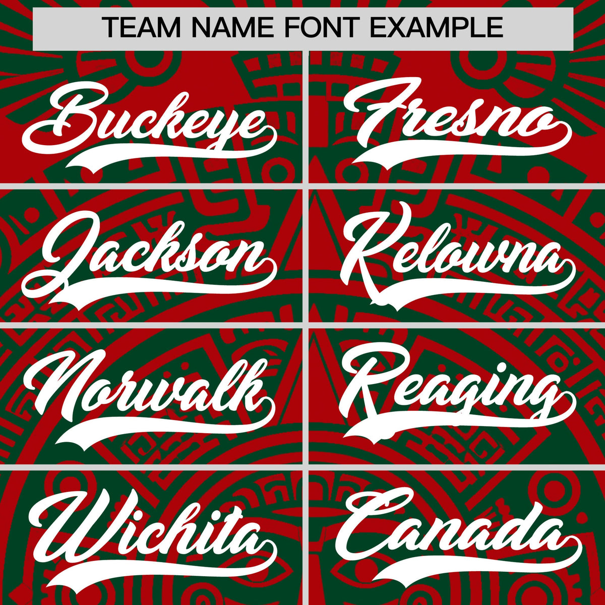 Custom Red Dark Green White Graffiti Pattern Mexican style Stretch Fabric Baseball Jersey| KXKSHOP