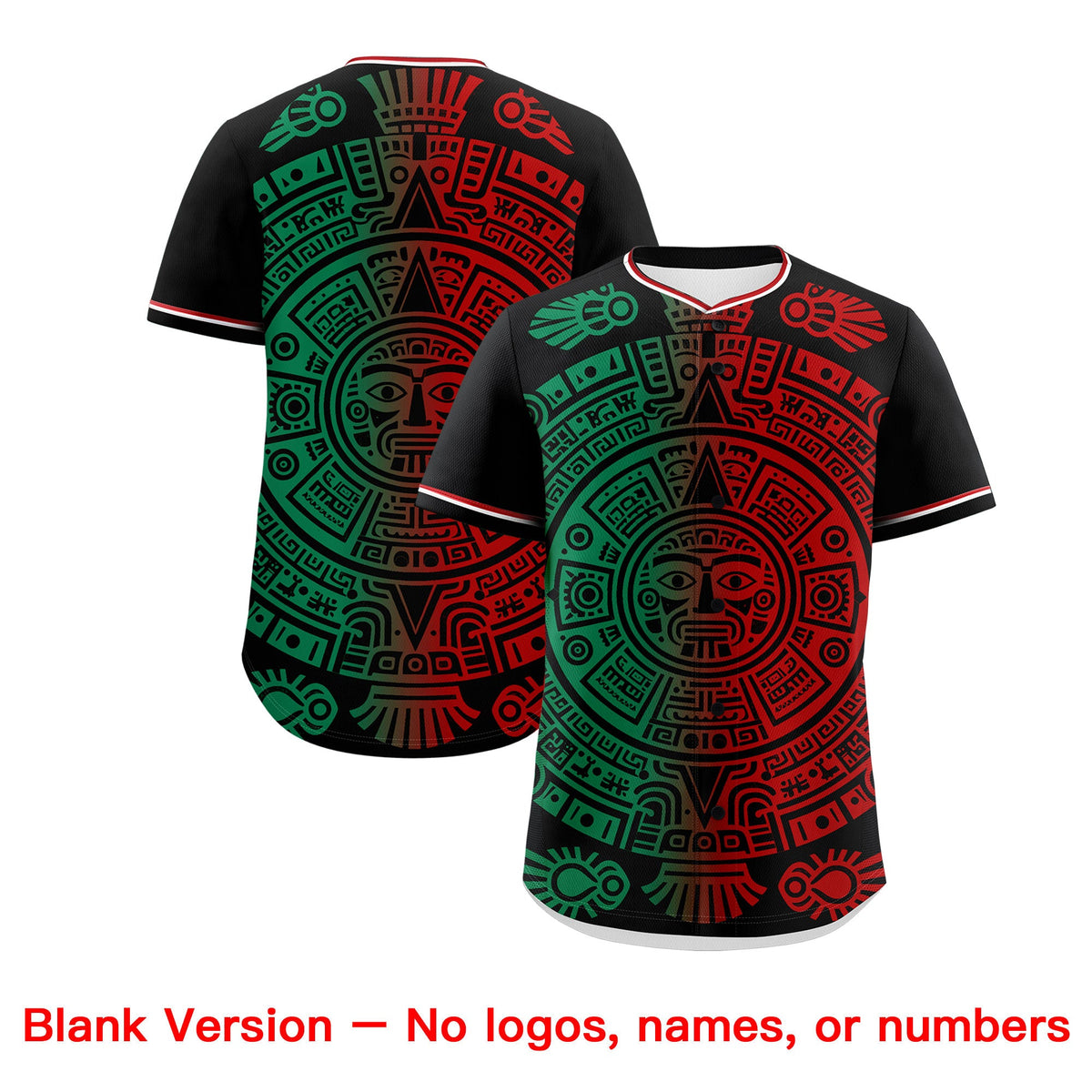 Custom Black Kelly Green Red Graffiti Pattern Mexican style Stretch Fabric Baseball Jersey| KXKSHOP